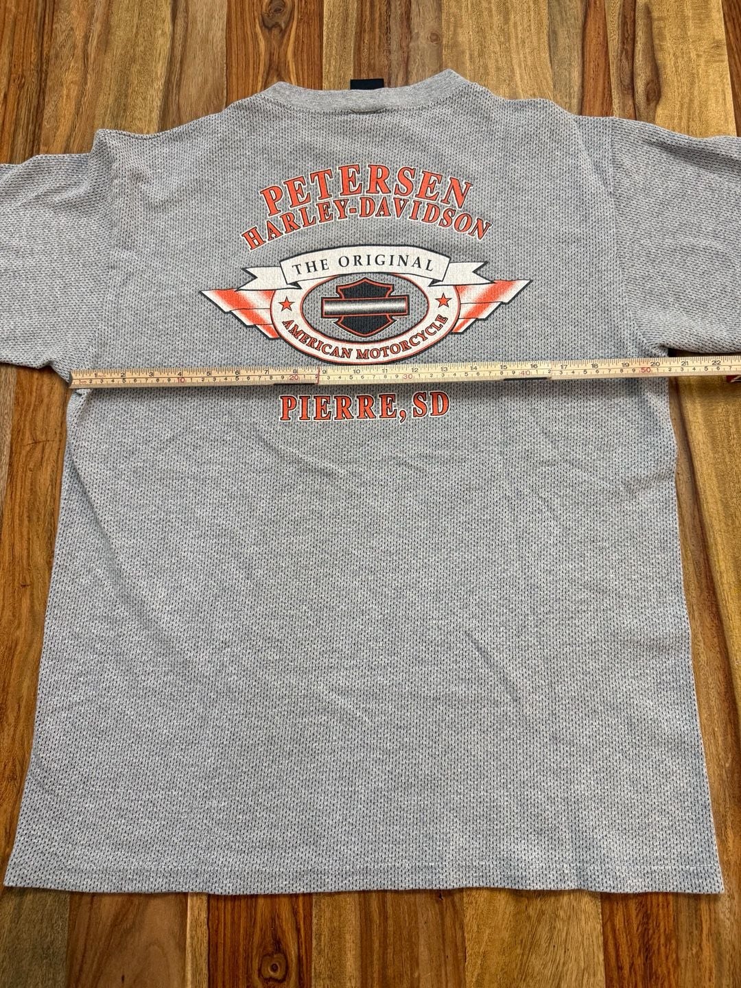 Vintage Made in USA Harley-Davidson thermal Pocket T-Shirt Size L  11