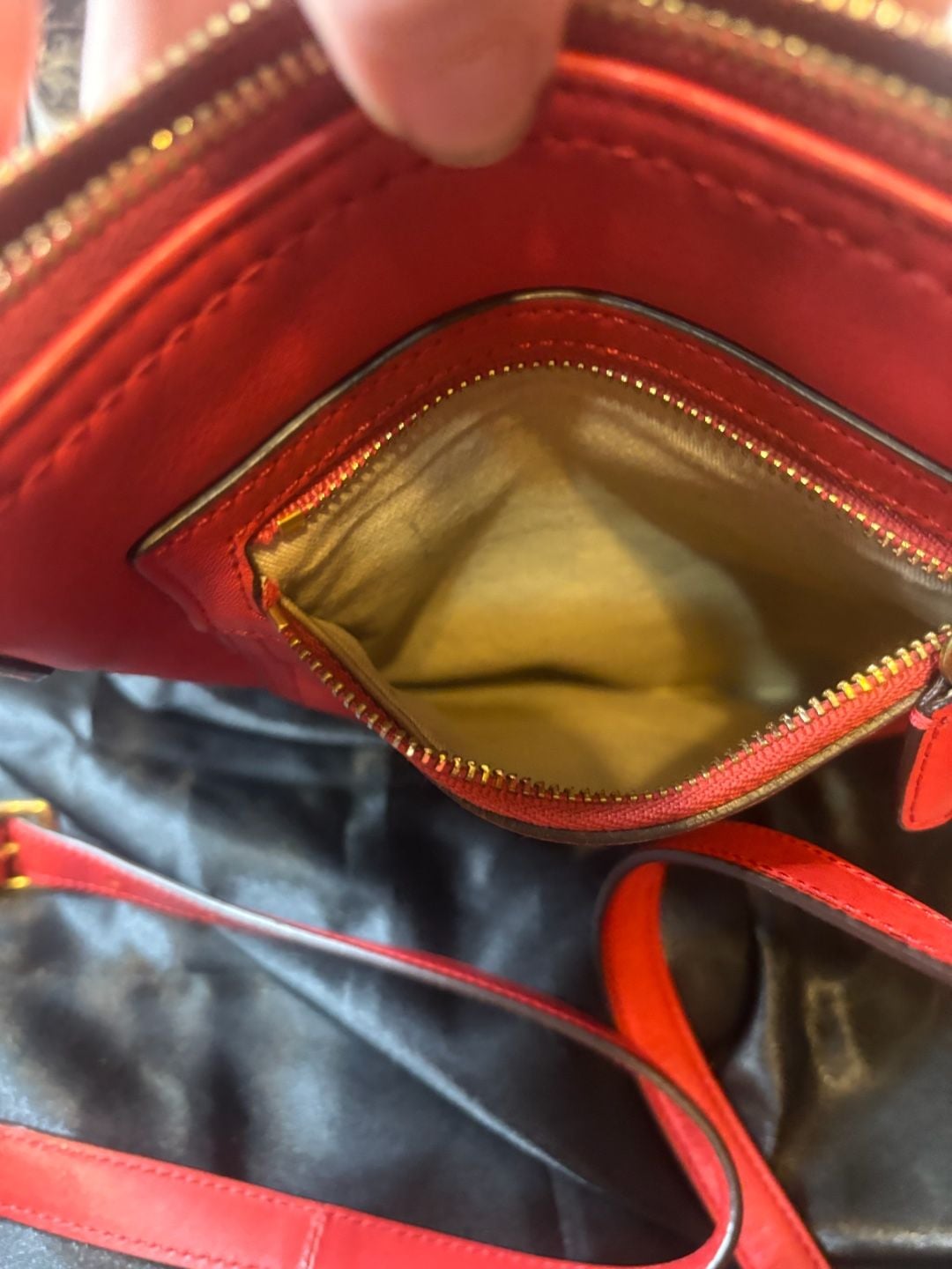 Coach New York Red Leather Crossbody Bag 4