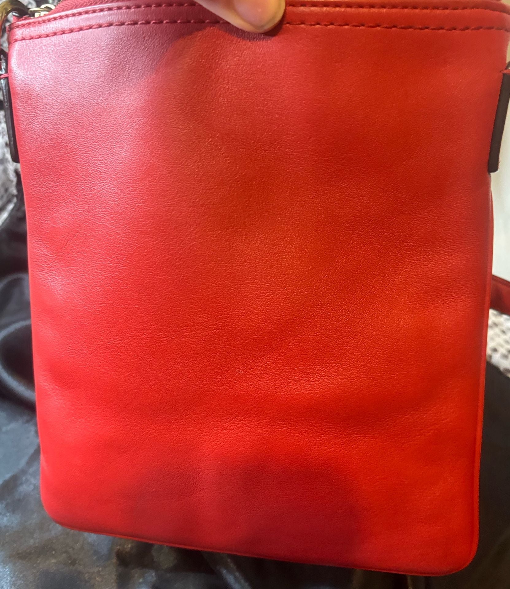 Coach New York Red Leather Crossbody Bag 6