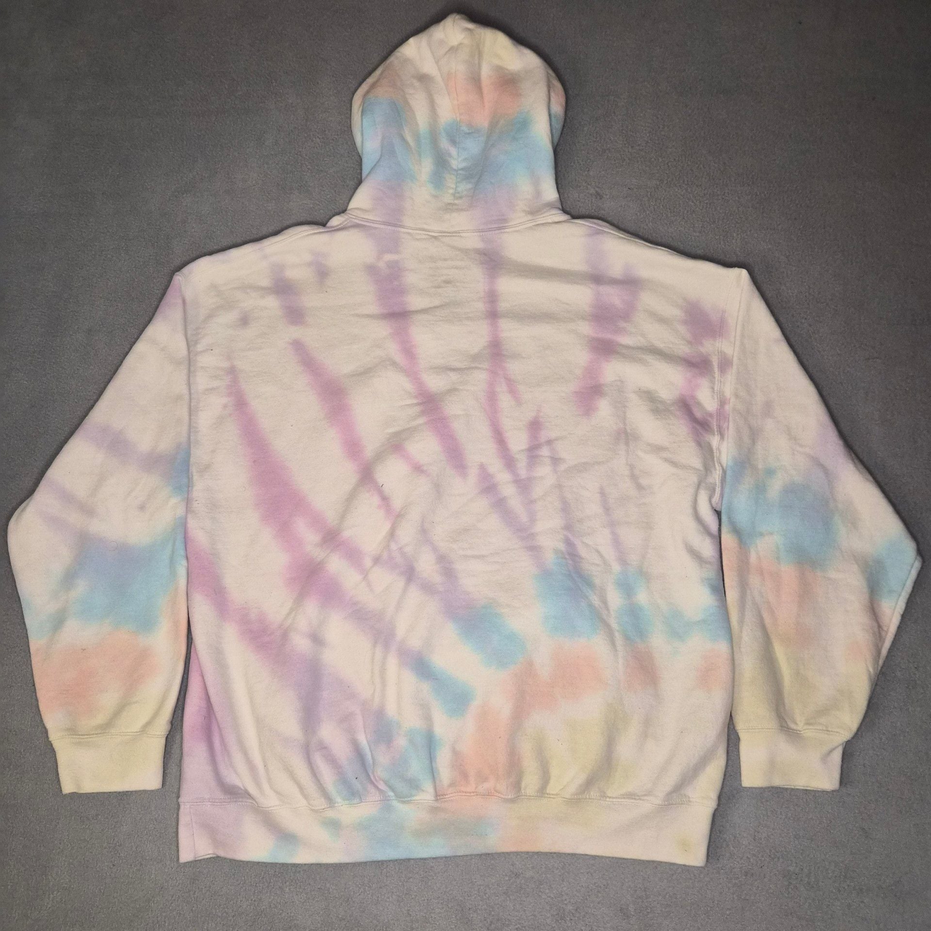 Rick and Morty Tie Dye Hoodie White Pastel Unisex Size XL Audult swim branded 9