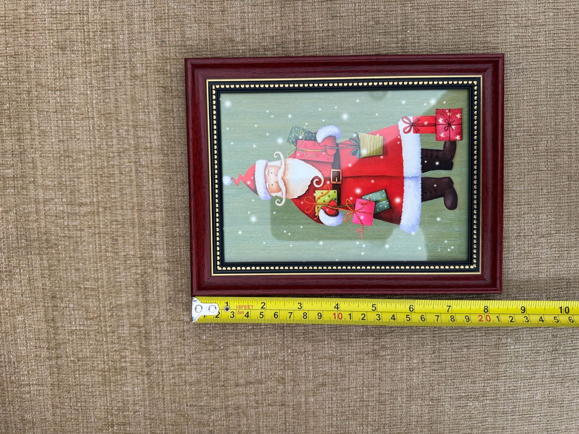 Framed Santa Claus Christmas Art Decor 2