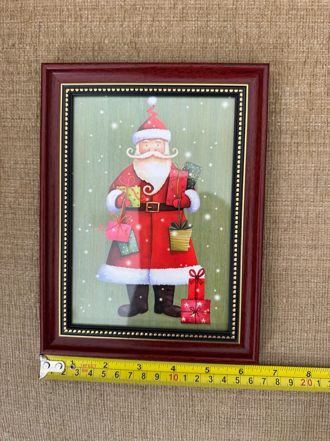 Framed Santa Claus Christmas Art Decor 3