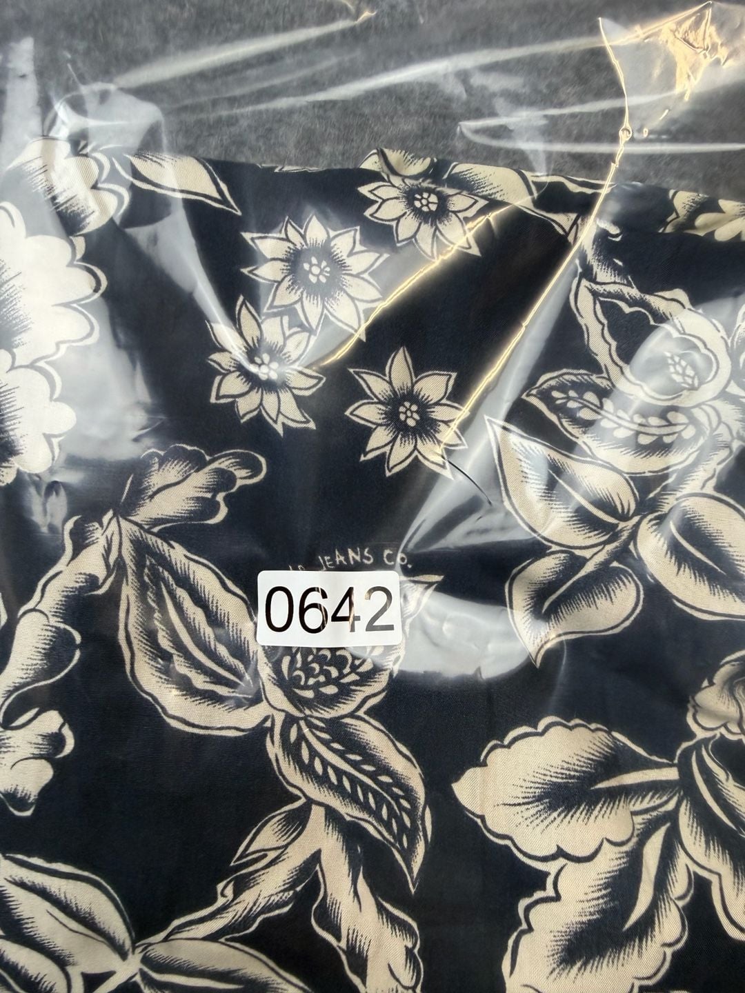 Polo Jeans Co Ralph Lauren Floral Hawaiian Shirt Size M Black 7