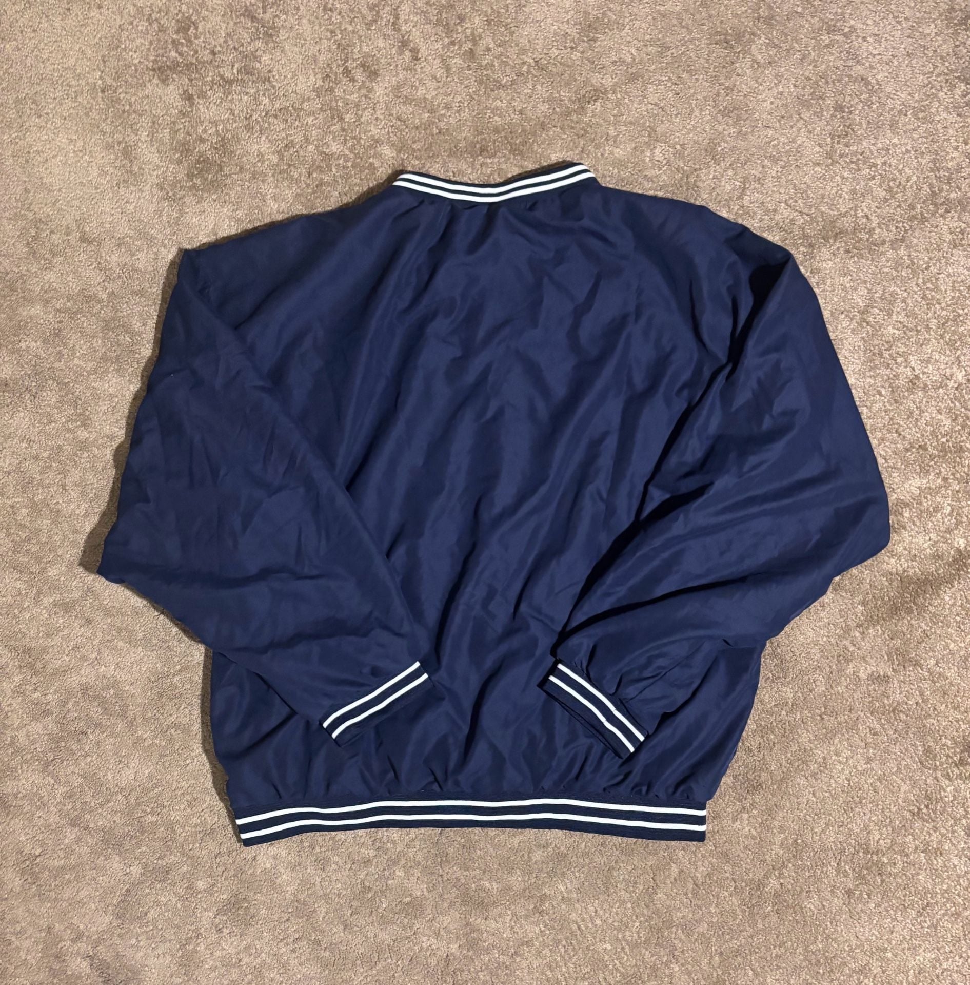 Vintage 90s Reebok V-Neck Windshirt Pullover Jacket Navy Blue Mens Size XL 5