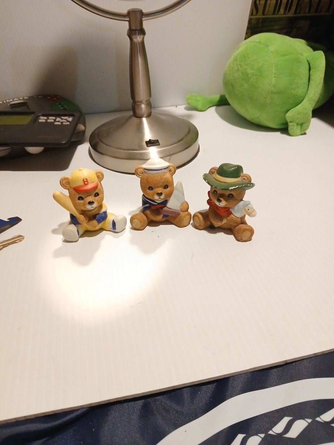 Homco Porcelain Bear Figurines Set of 3 Vintage 1