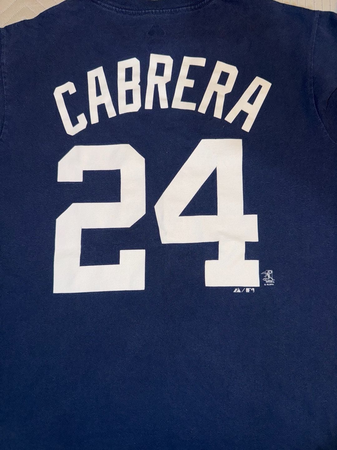 Majestic Detroit Tigers Miguel Cabrera 24 T-Shirt Size S Blue Cotton 3