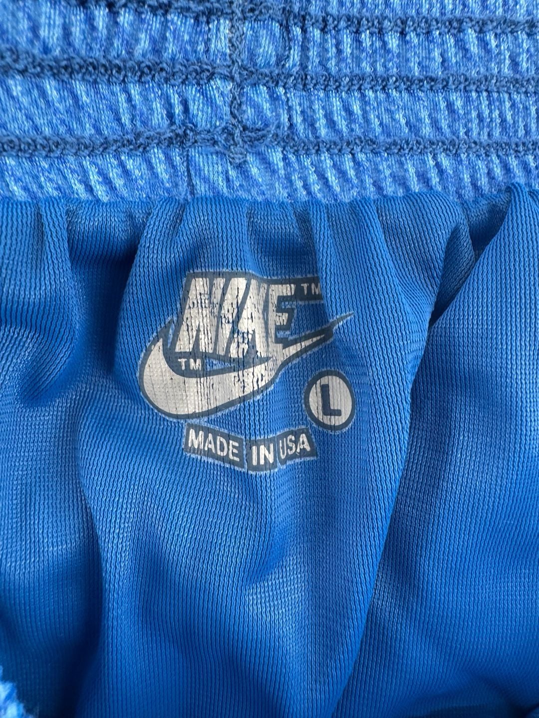 Nike Vintage Running Shorts Size L Blue Made In USA 1980s 4