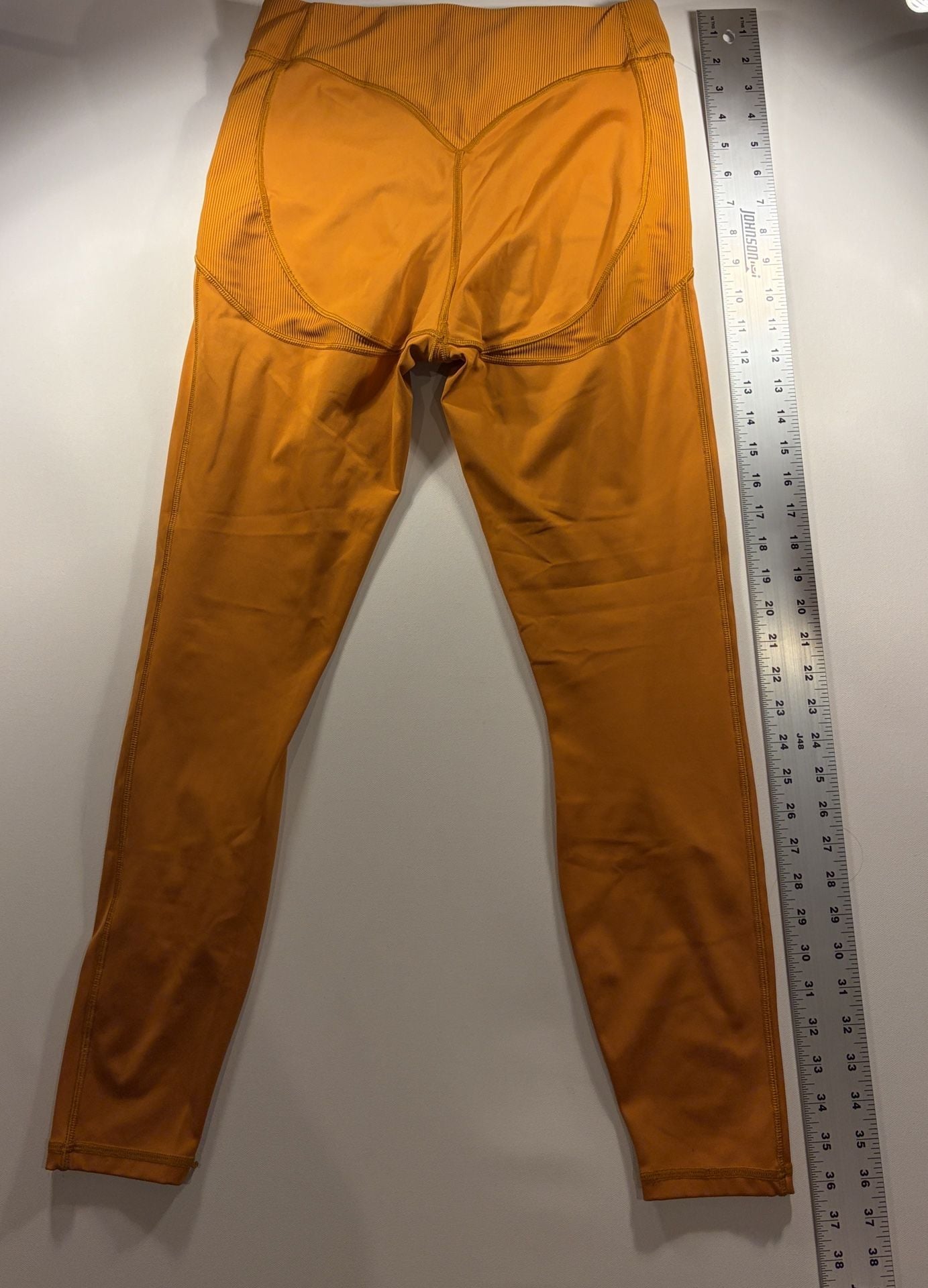 Savage X Fenty Leggings Size 12-14 Orange Athletic Pants 3