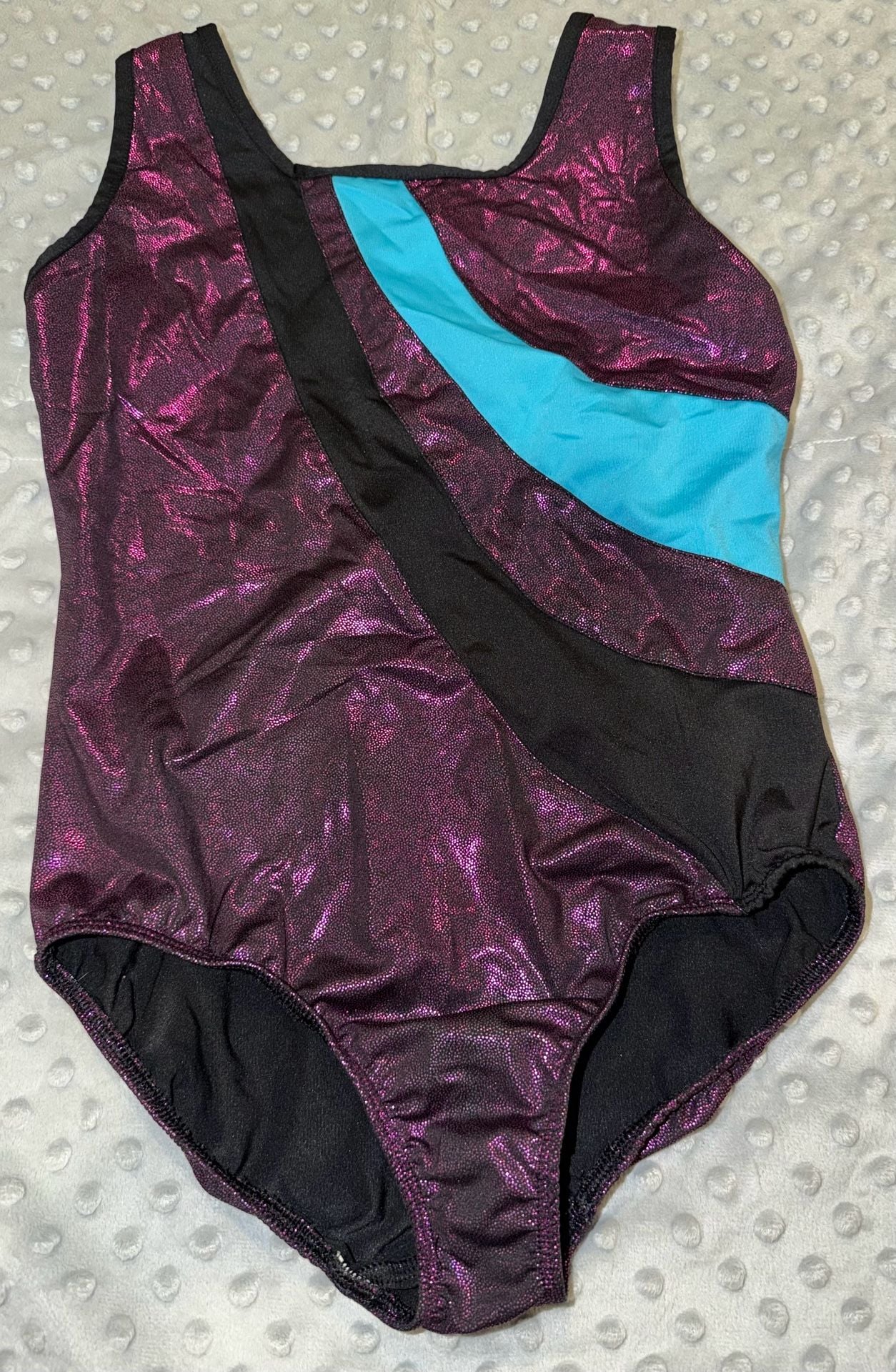 Danskin Now Gymnastics Leotard Size L 10-12 Purple Blue Metallic 2