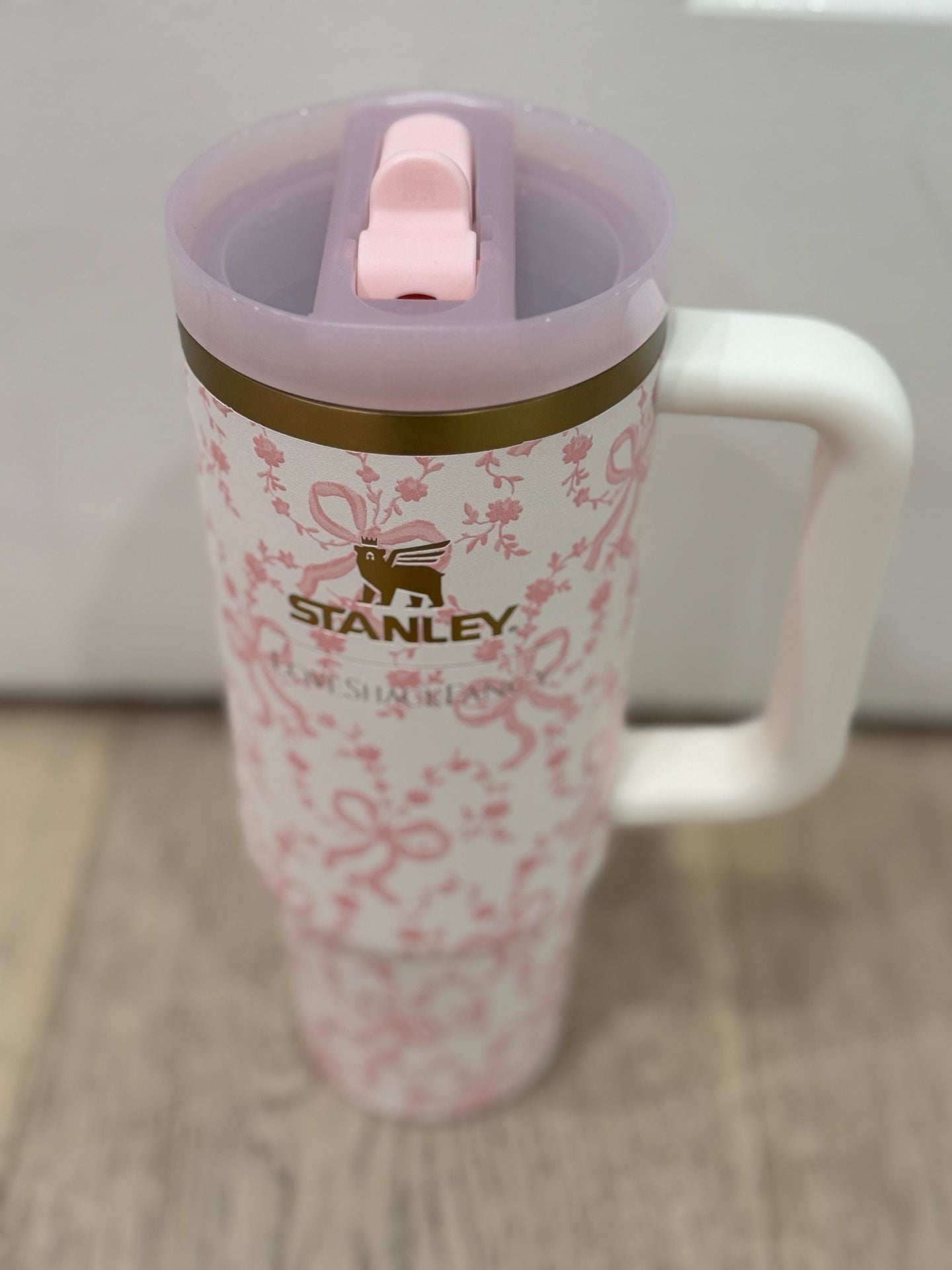 Stanley x LoveShackFancy Quencher H2.0 Tumbler Size 30oz Pink Bow Gift Set 5