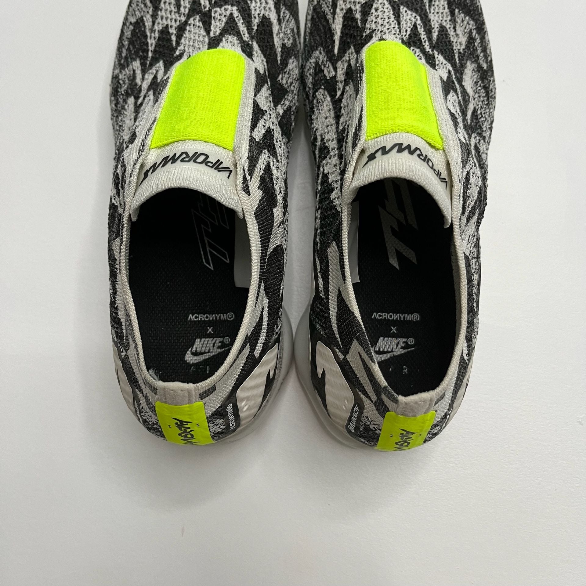 Nike Air VaporMax Flyknit Moc 2 Acronym Light Bone Volt Sneakers Size US 7.5 4