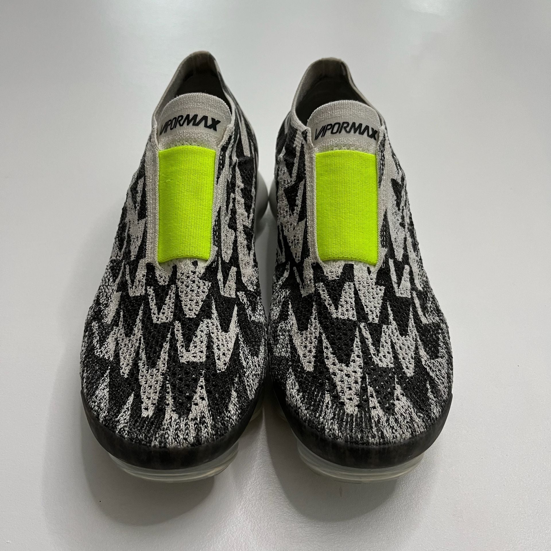 Nike Air VaporMax Flyknit Moc 2 Acronym Light Bone Volt Sneakers Size US 7.5 6
