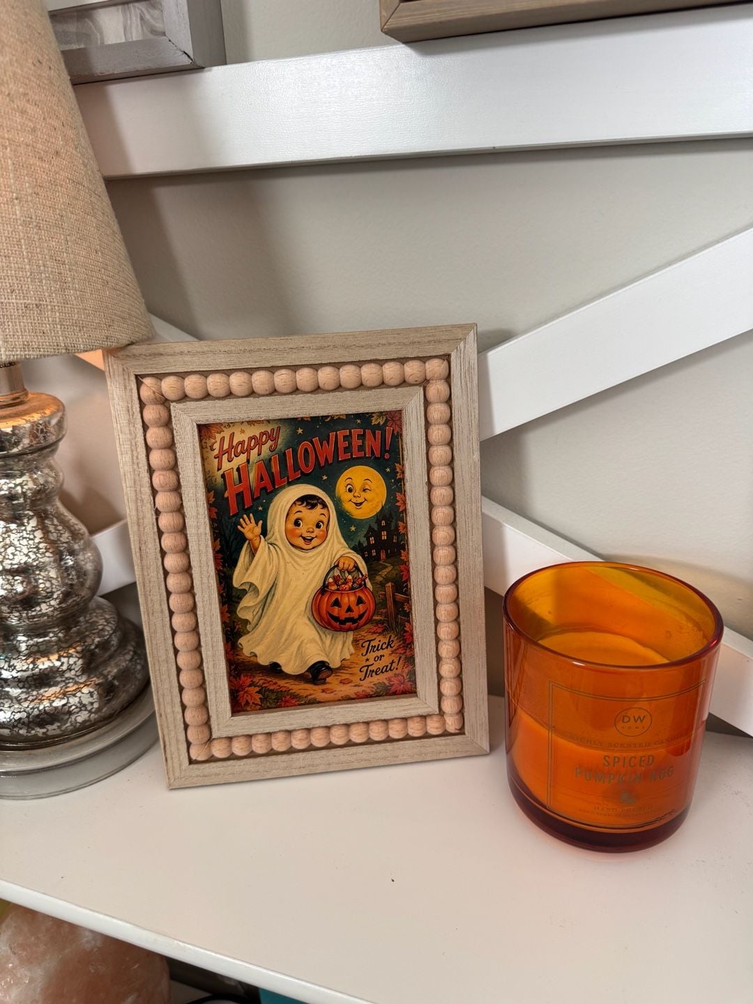 Vintage Style Halloween Ghost Framed Art 2