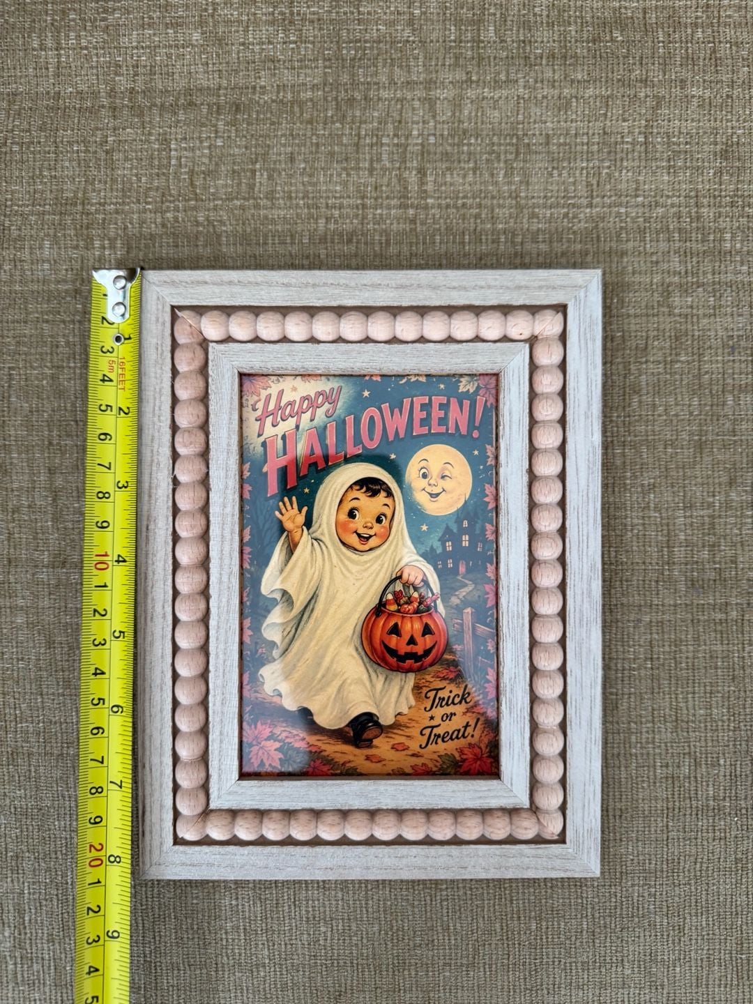 Vintage Style Halloween Ghost Framed Art 3