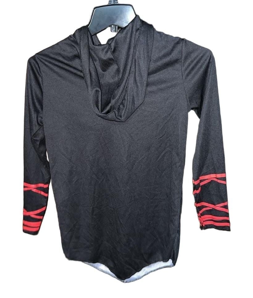 Party City Ninja Child Costume Size Medium Black Red Tunic 2