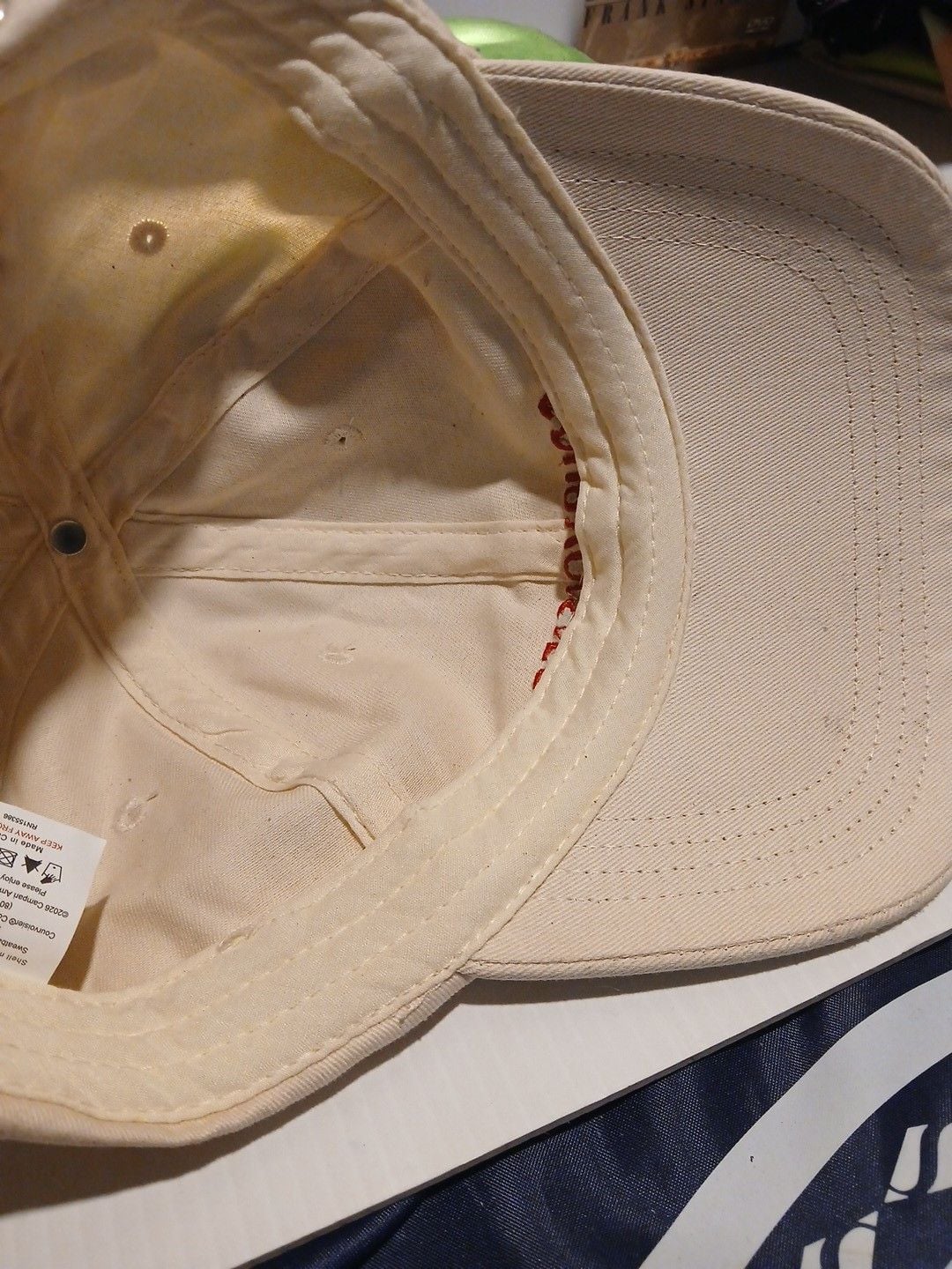 Courvoisier Embroidered Logo Beige Baseball Cap Hat 7