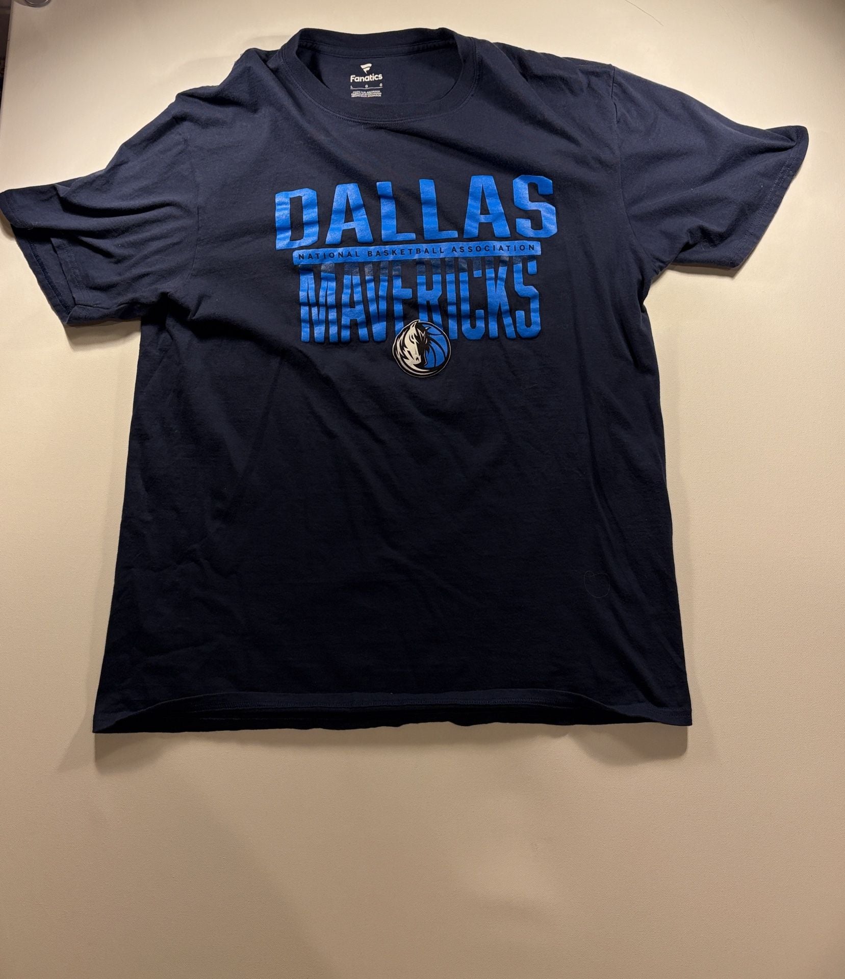 Fanatics Dallas Mavericks T-Shirt Navy Blue Graphic Short Sleeve Tee 2