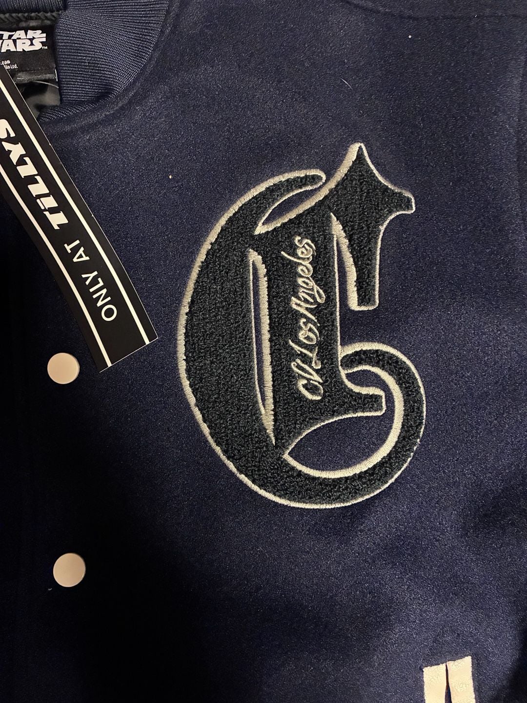CVLA x Star Wars Stormtrooper Varsity Jacket Size S Navy White 8