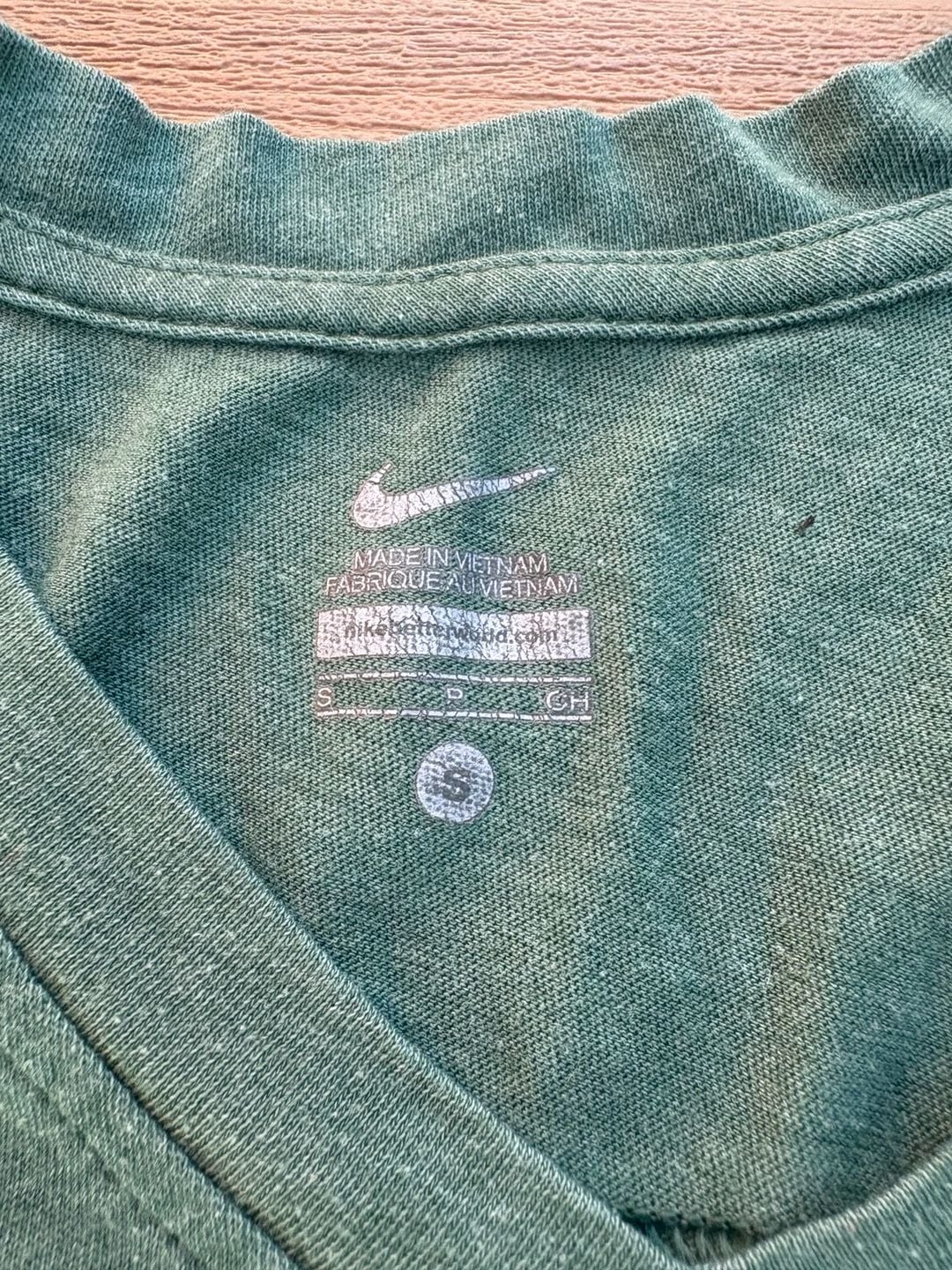 Nike Oregon Ducks V-Neck T-Shirt Size S Green Cotton 3