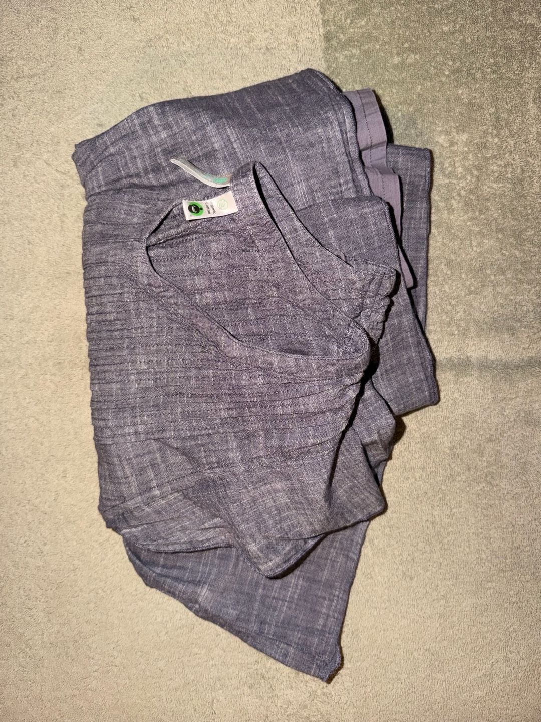Aventura Devon Dress Size L Gray Organic Cotton Flutter Sleeve 8
