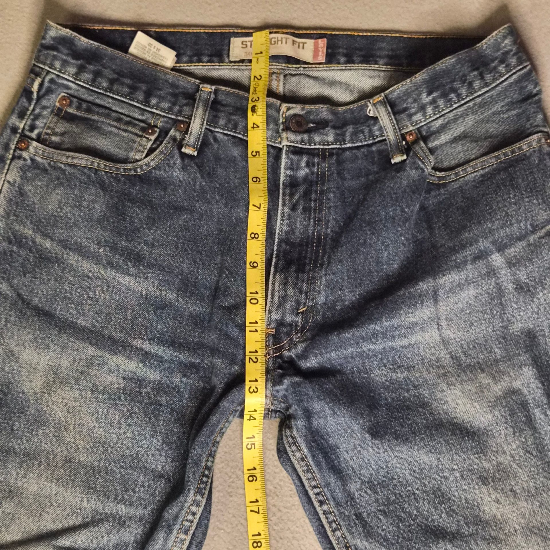 Vintage Levi's 505 Straight leg Jeans Size mens 34x30 Dark Wash Straight Fit 5