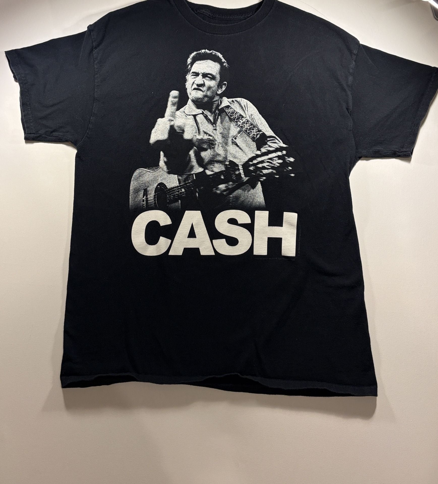 Jim Marshall Clothing Johnny Cash Middle Finger T-Shirt Size L Black 2