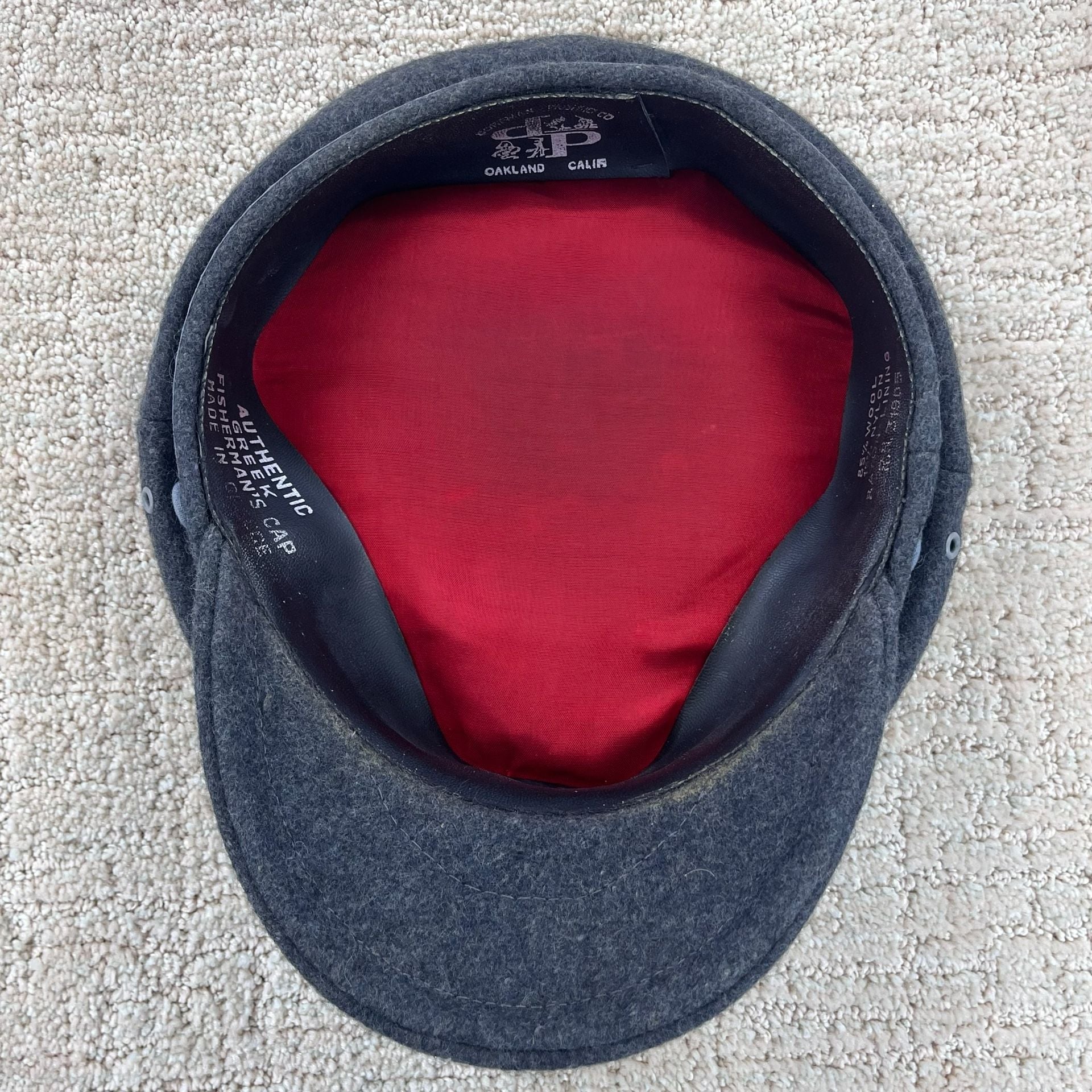 Dorfman Pacific Co. Authentic Fisherman's Cap Gray Wool Blend Made in Greece 5