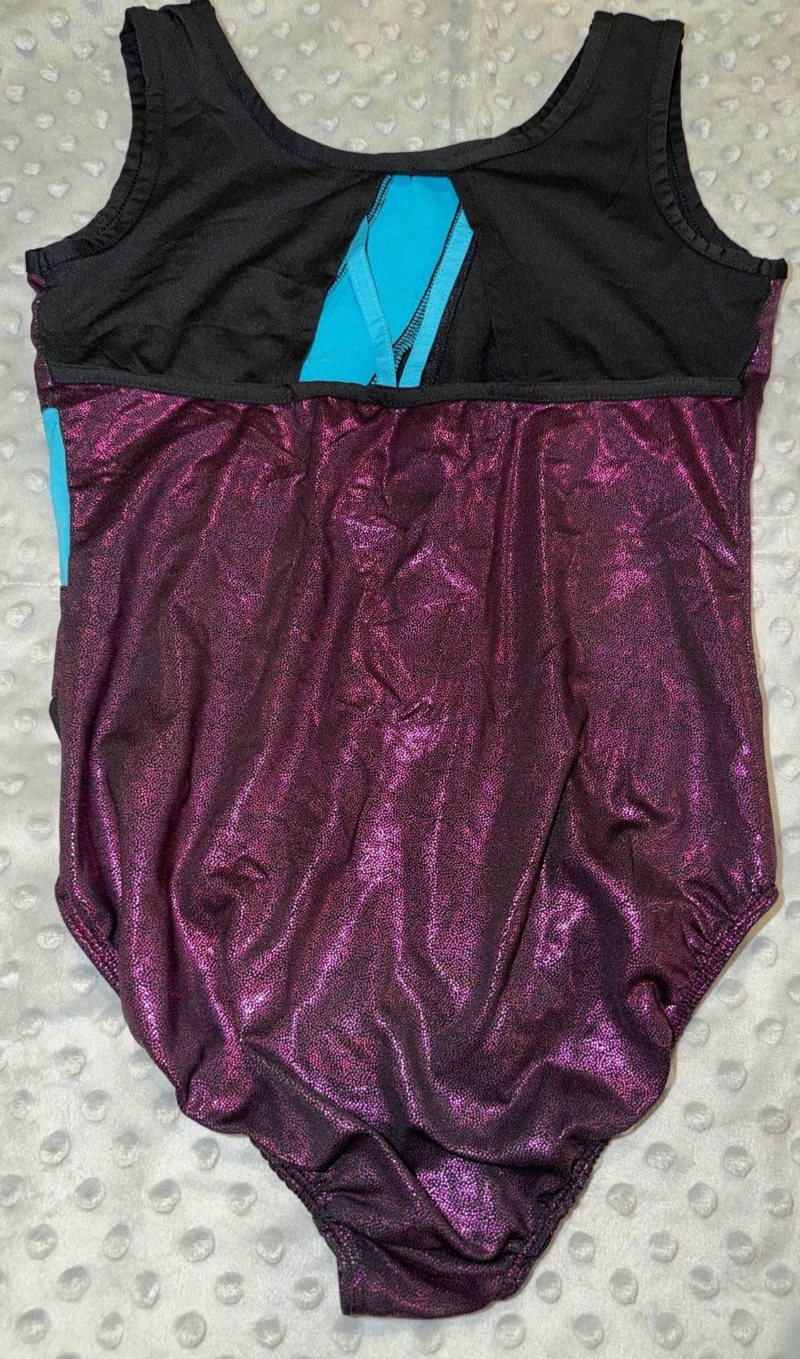 Danskin Now Gymnastics Leotard Size L 10-12 Purple Blue Metallic 6