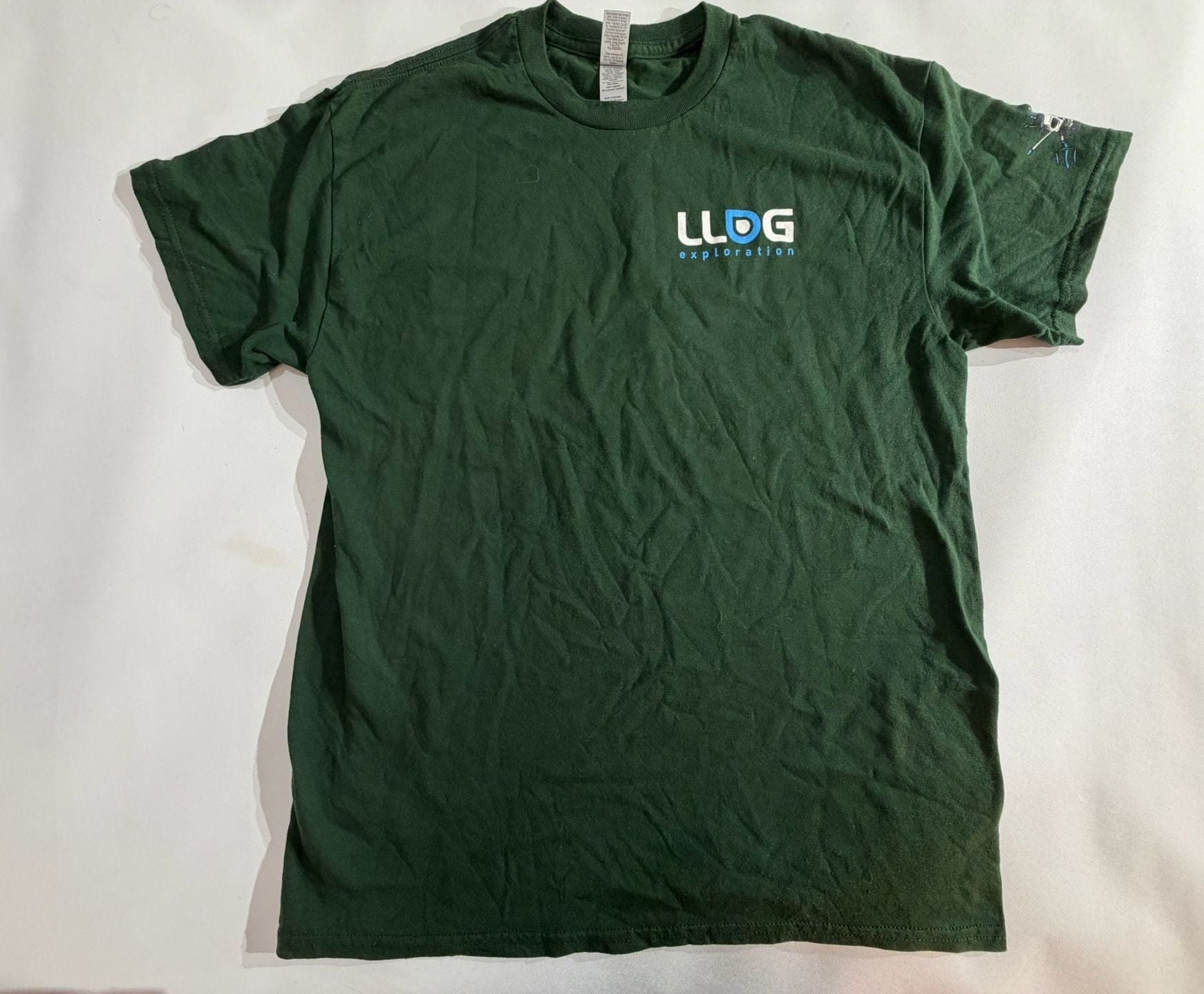 Gildan LLOG Exploration Dark Green Graphic T-Shirt Medium 2
