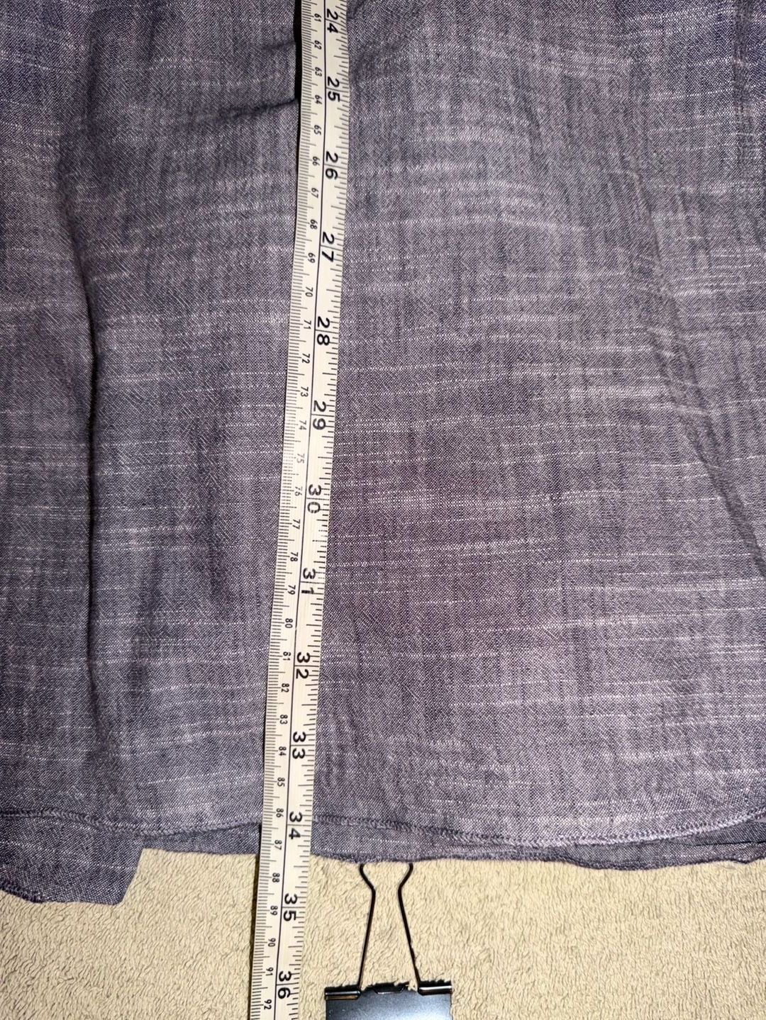 Aventura Devon Dress Size L Gray Organic Cotton Flutter Sleeve 7