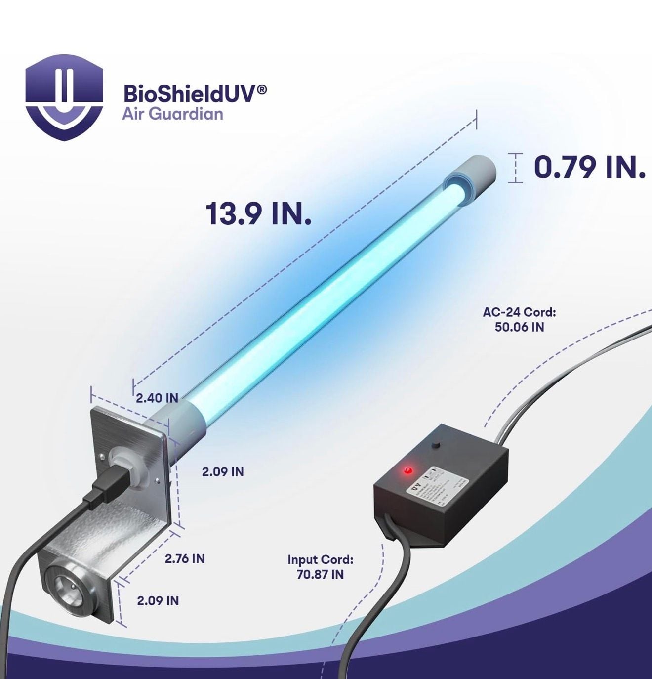 BioShieldUV BIOSL18W-HVAC Air Guardian UV-C Magnetic HVAC Air System 5