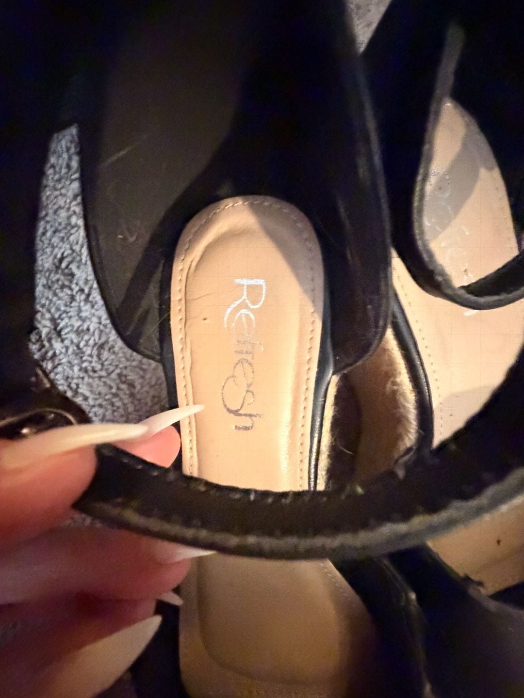 Refresh Black Wedge Espadrille Sandals 3