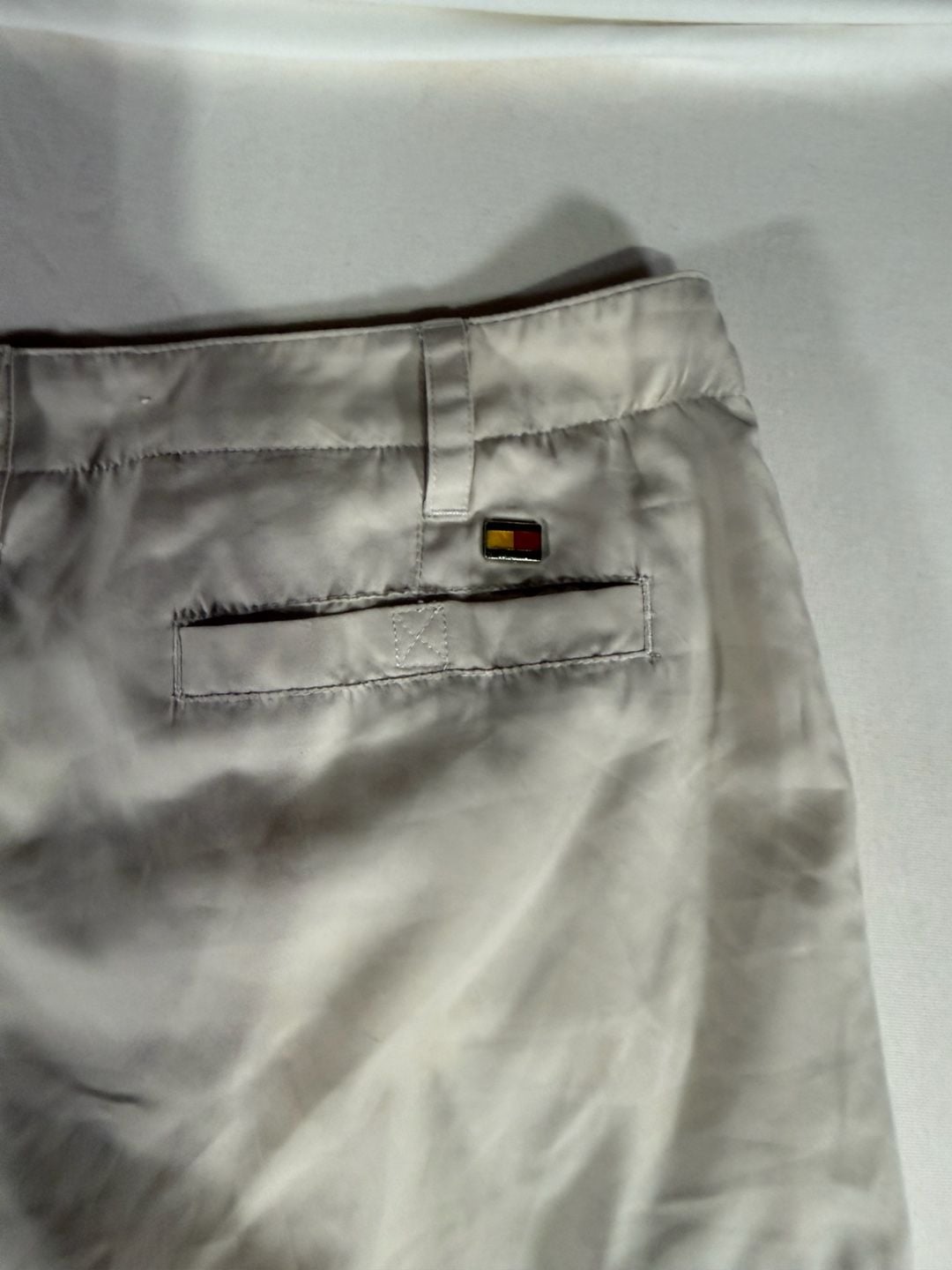 Vintage 90s/y2k Tommy Hilfiger Cargo Pants Size 12 Cream/Tan Polyester Wide Leg 5