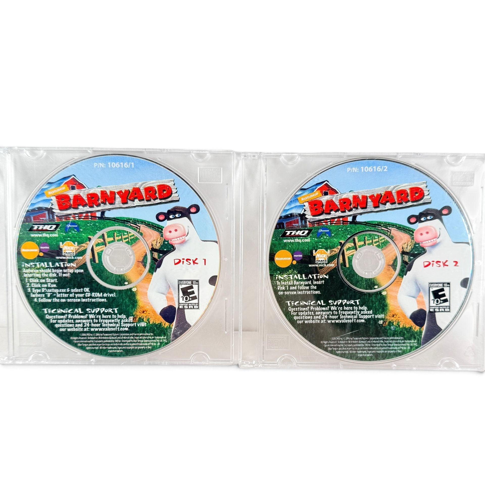 Nickelodeon Barnyard PC CD-ROM Game THQ Disks 1 & 2 GRAIL Tested Working 4