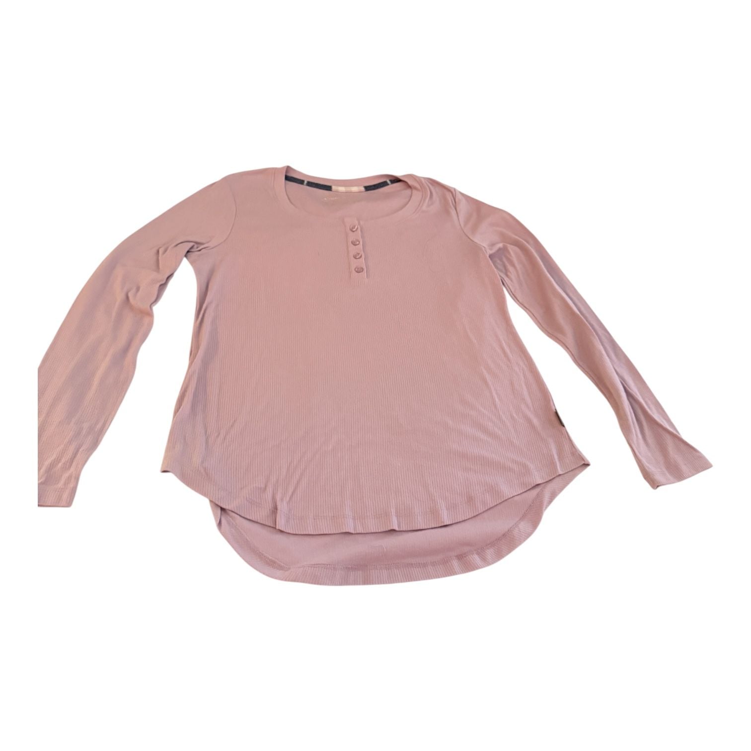 Eddie Bauer Long Sleeve Thermal Henley Pink 2