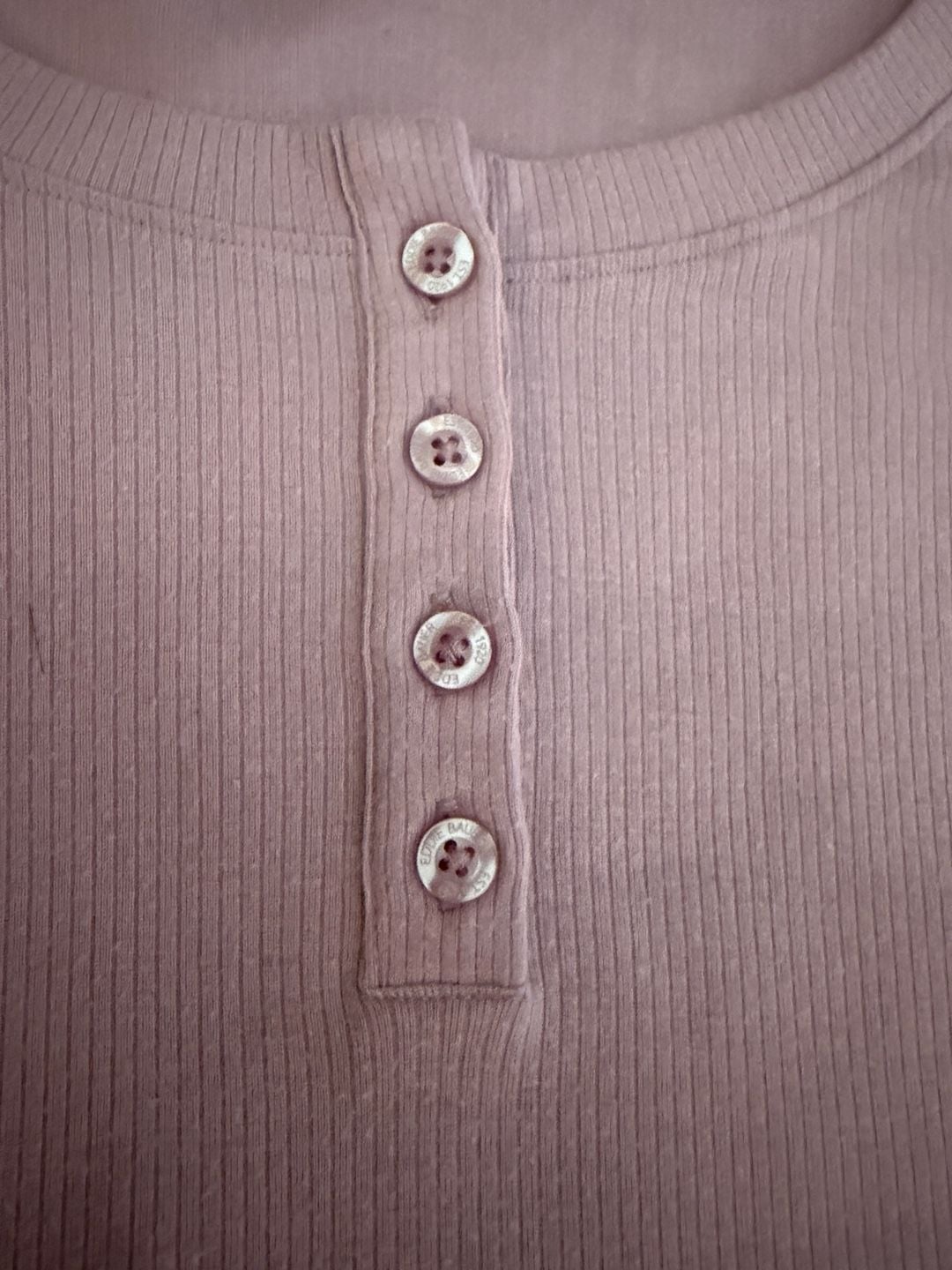 Eddie Bauer Long Sleeve Thermal Henley Pink 4