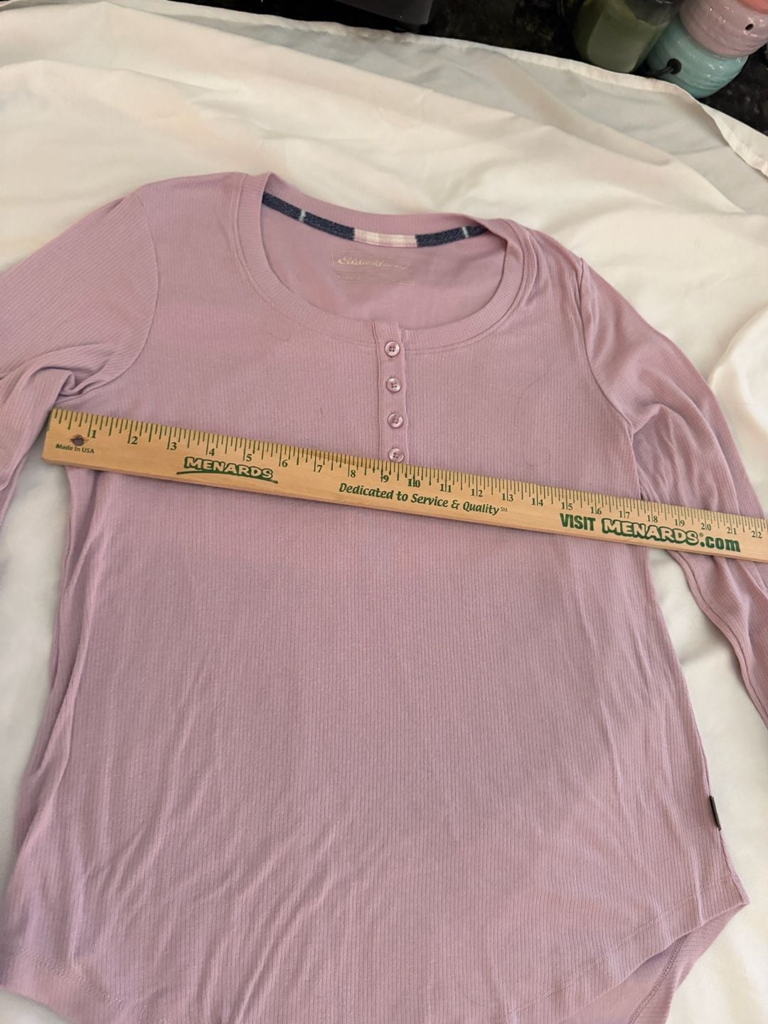 Eddie Bauer Long Sleeve Thermal Henley Pink 6