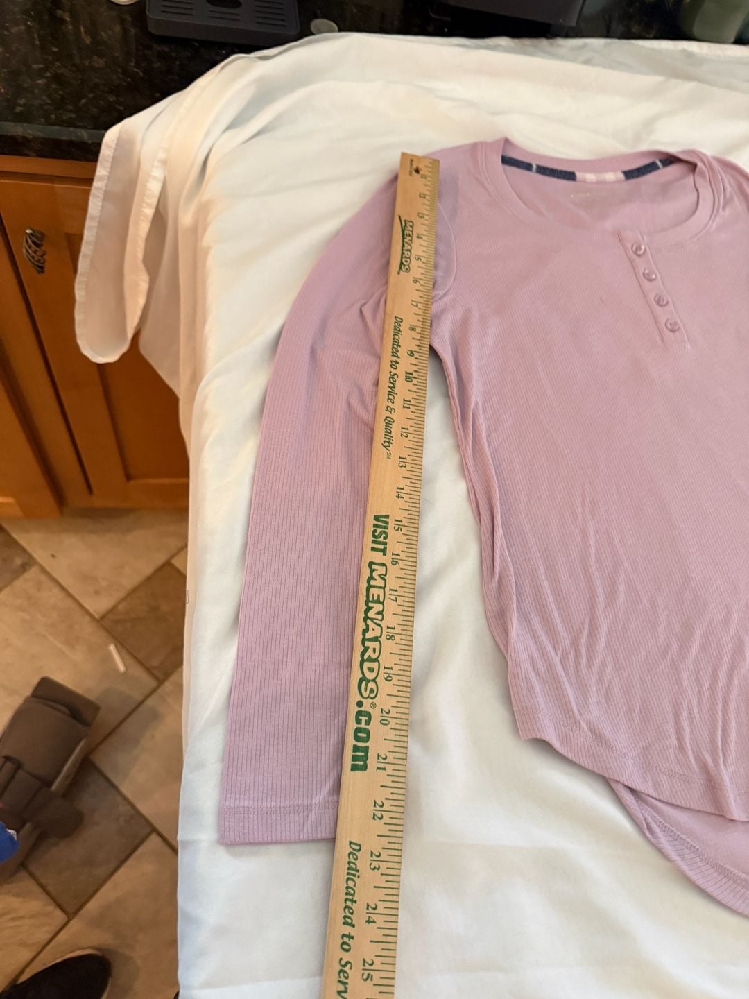 Eddie Bauer Long Sleeve Thermal Henley Pink 8