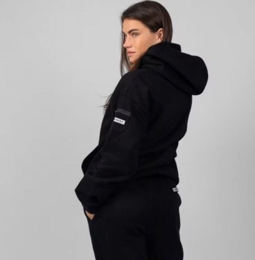 Comfrt Travel Essentials Hoodie Unisex Size L Black Comfy Pockets 11