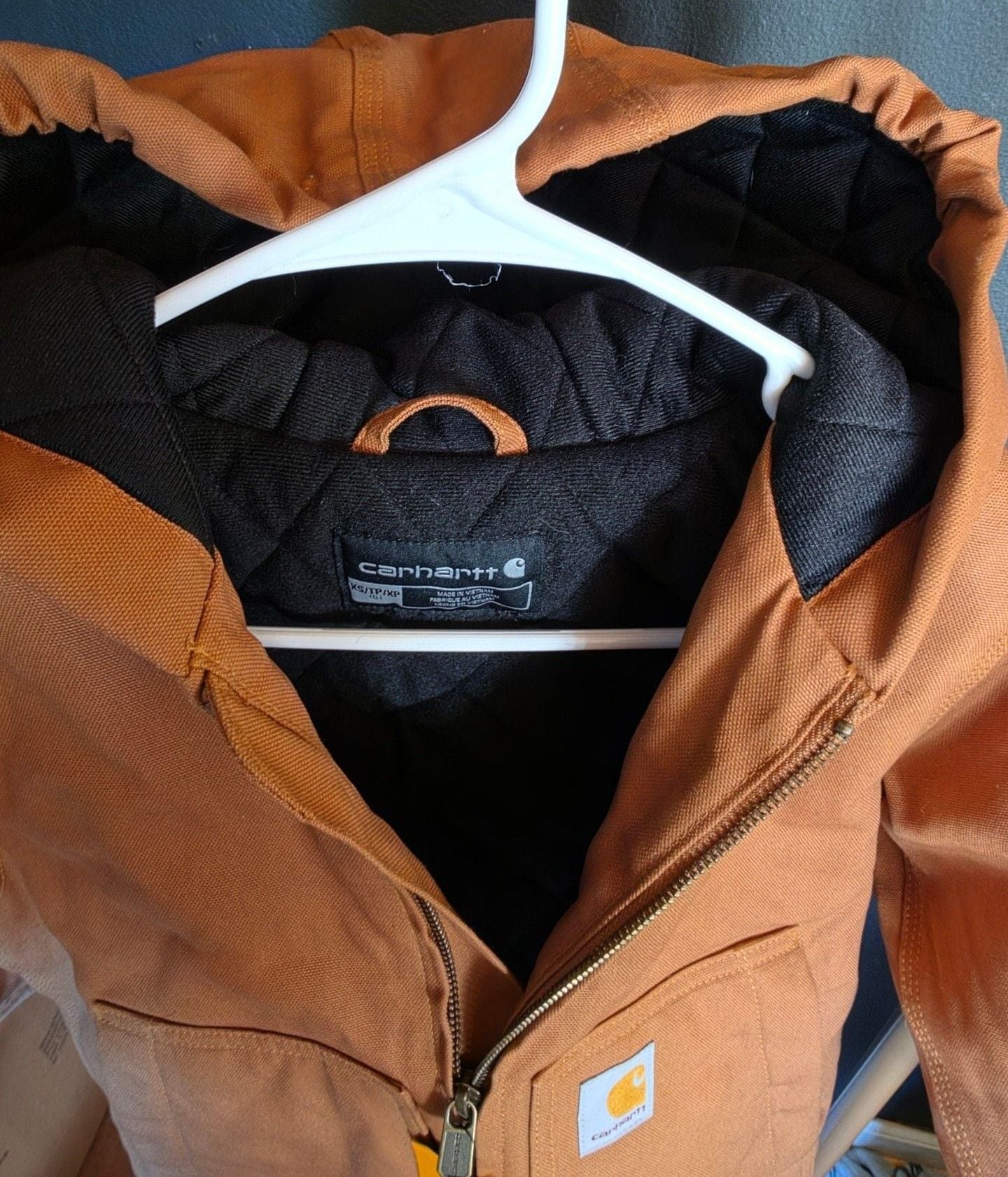 Carhartt Hooded Duck Active Jacket Size XS 6 Brown Kids New With Tags 3
