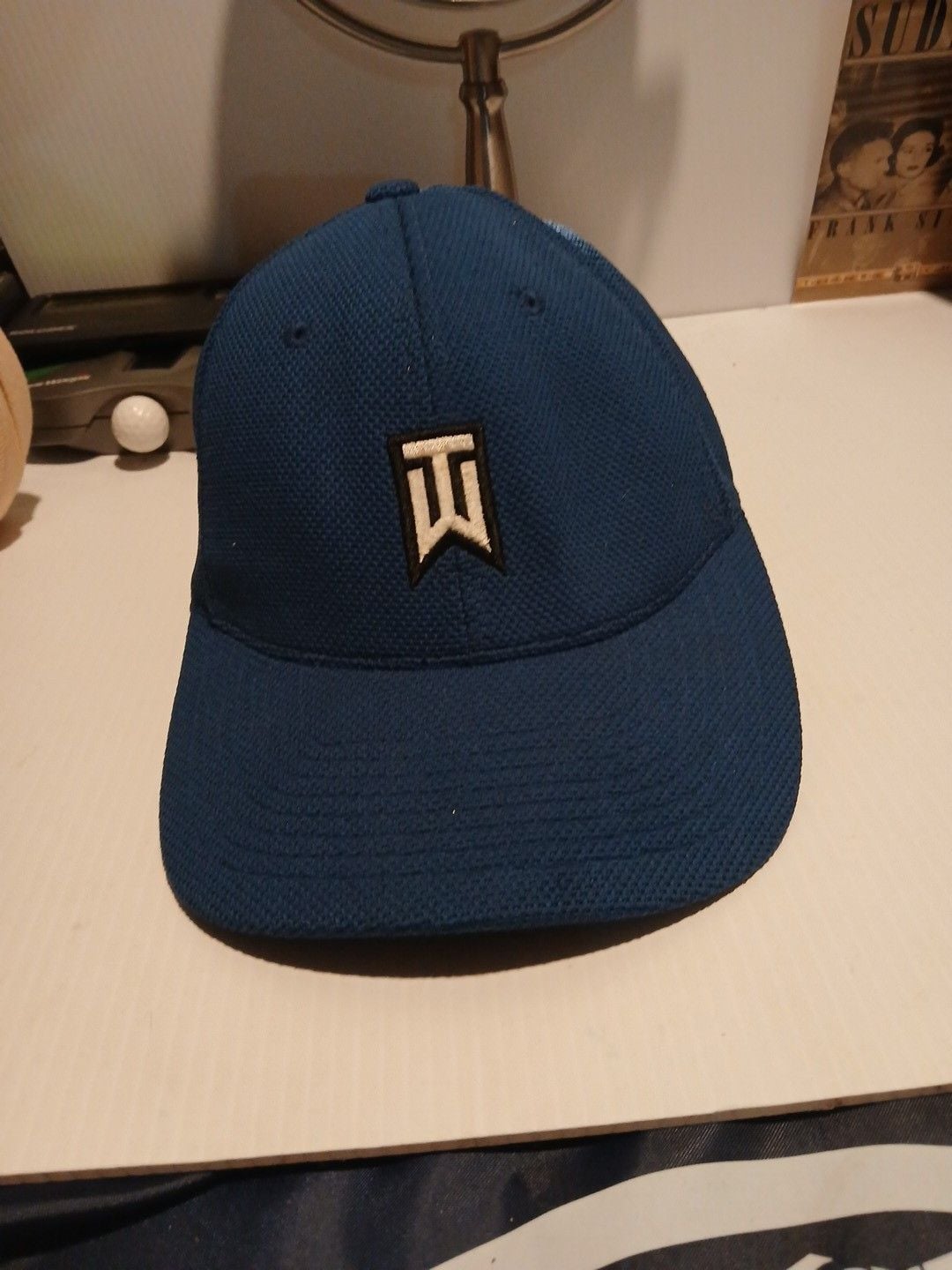 Nike Tiger Woods TW Golf Hat M/L Blue Embroidered Logo 2