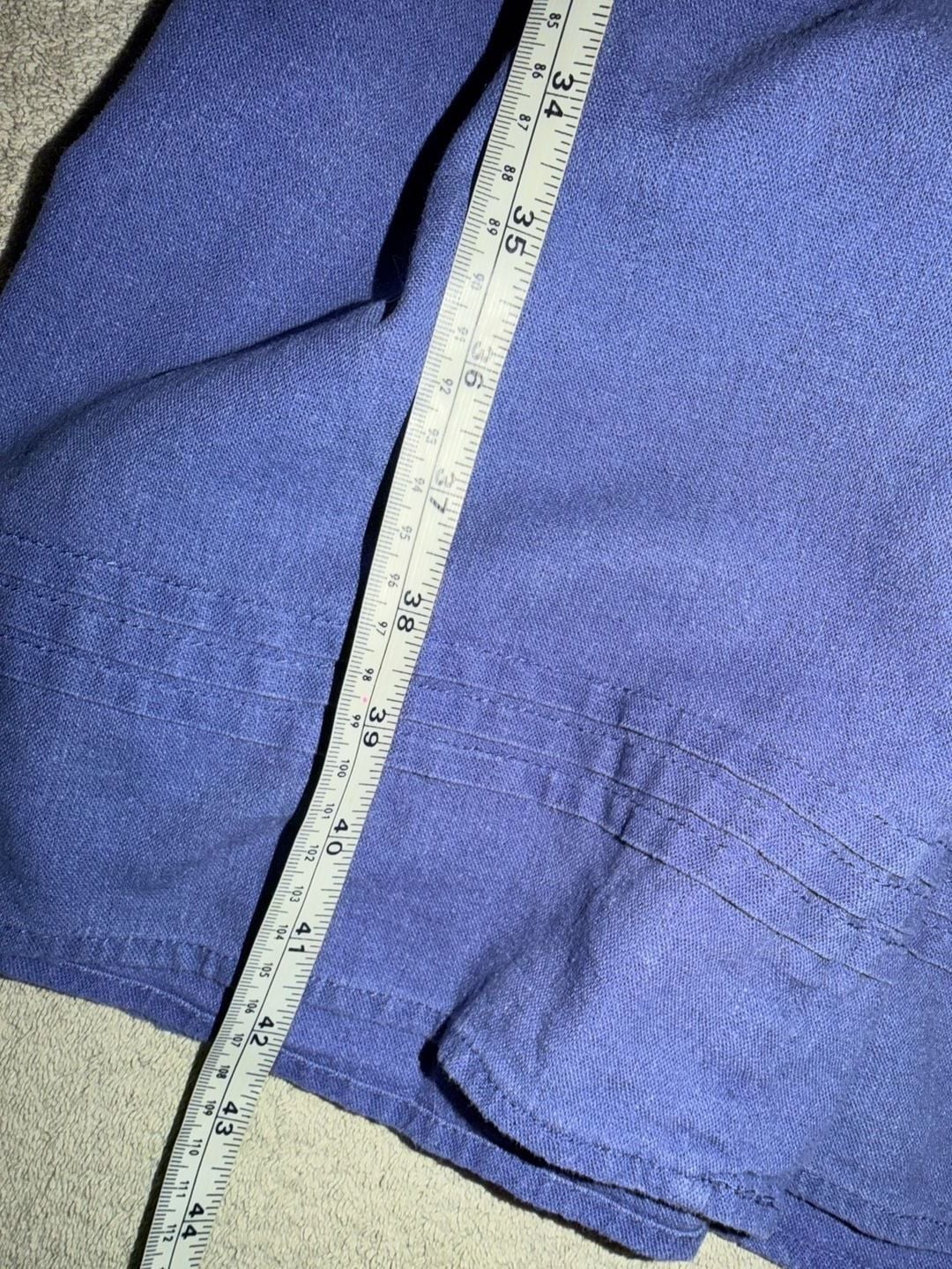 Cynthia Rowley Tiered Midi Dress Size S Blue Linen Short Sleeve 9