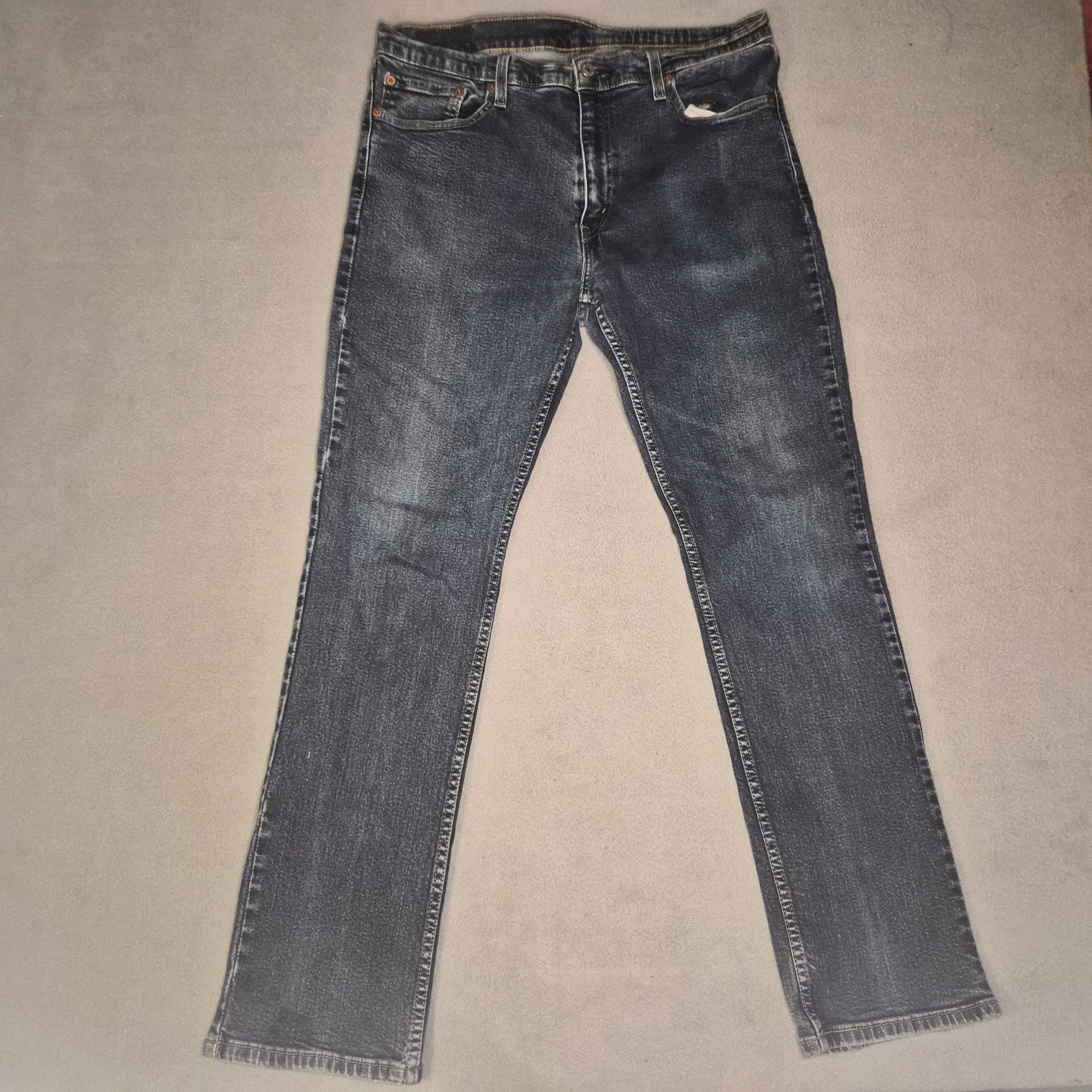 Levi's 514 Dark wash Straight Leg Blue Demin Jeans Size mens 36x32 4