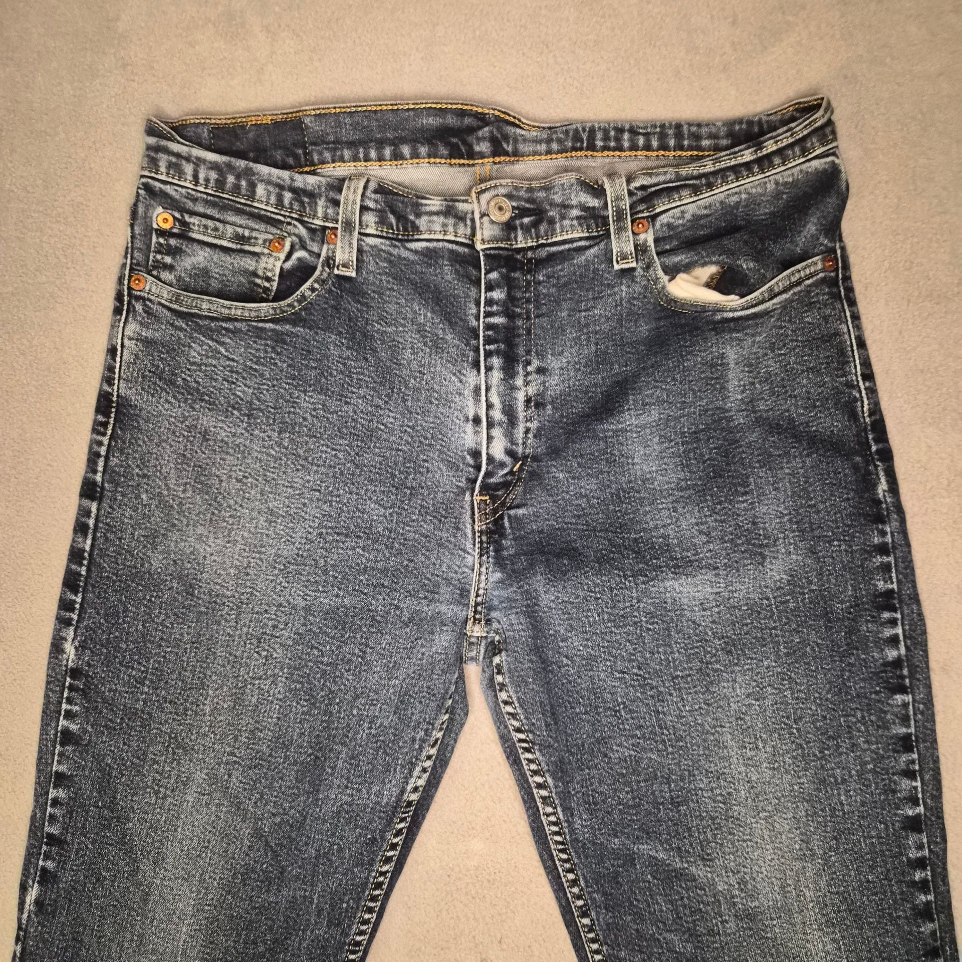 Levi's 514 Dark wash Straight Leg Blue Demin Jeans Size mens 36x32 5