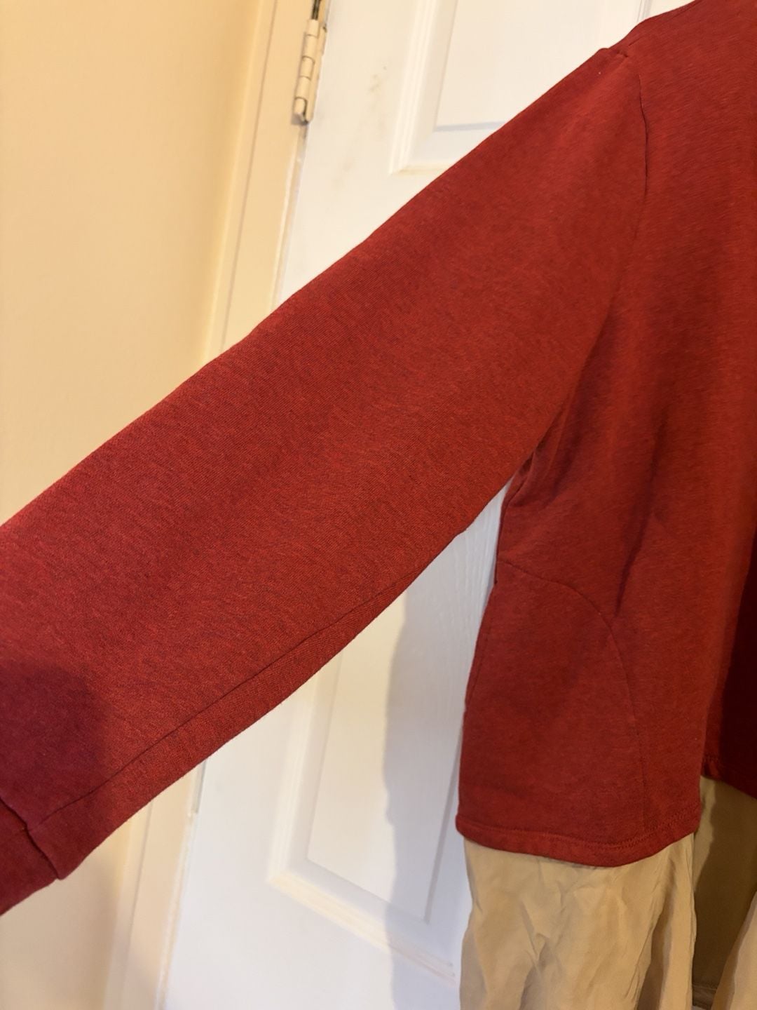 LOGO Lounge Layered Hem Sweatshirt Red 3