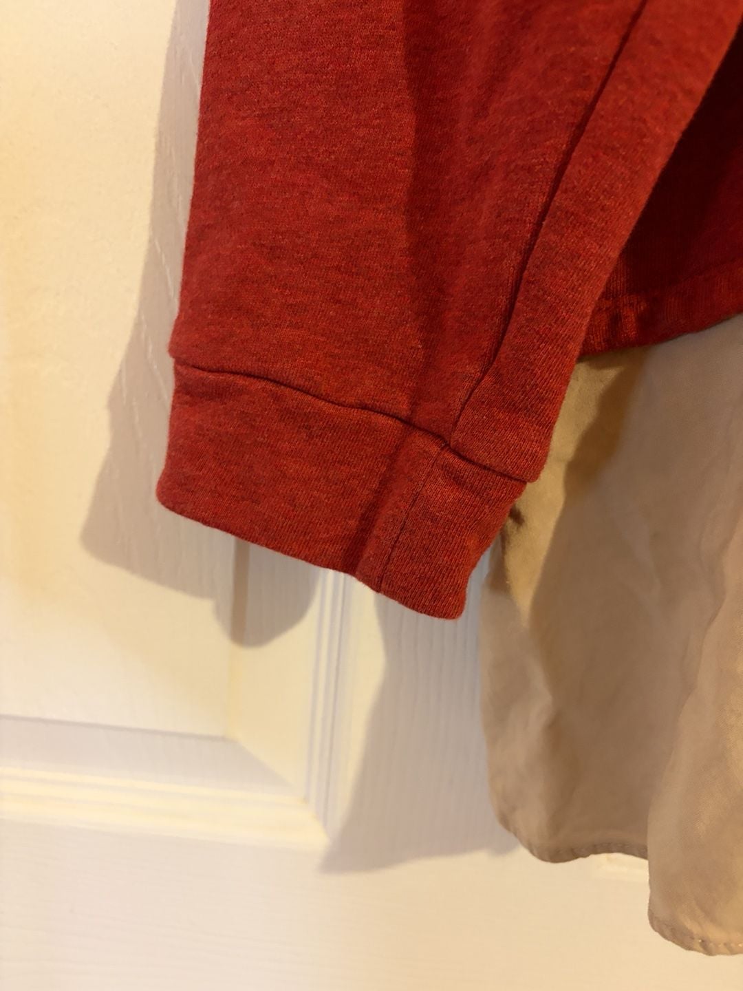 LOGO Lounge Layered Hem Sweatshirt Red 4