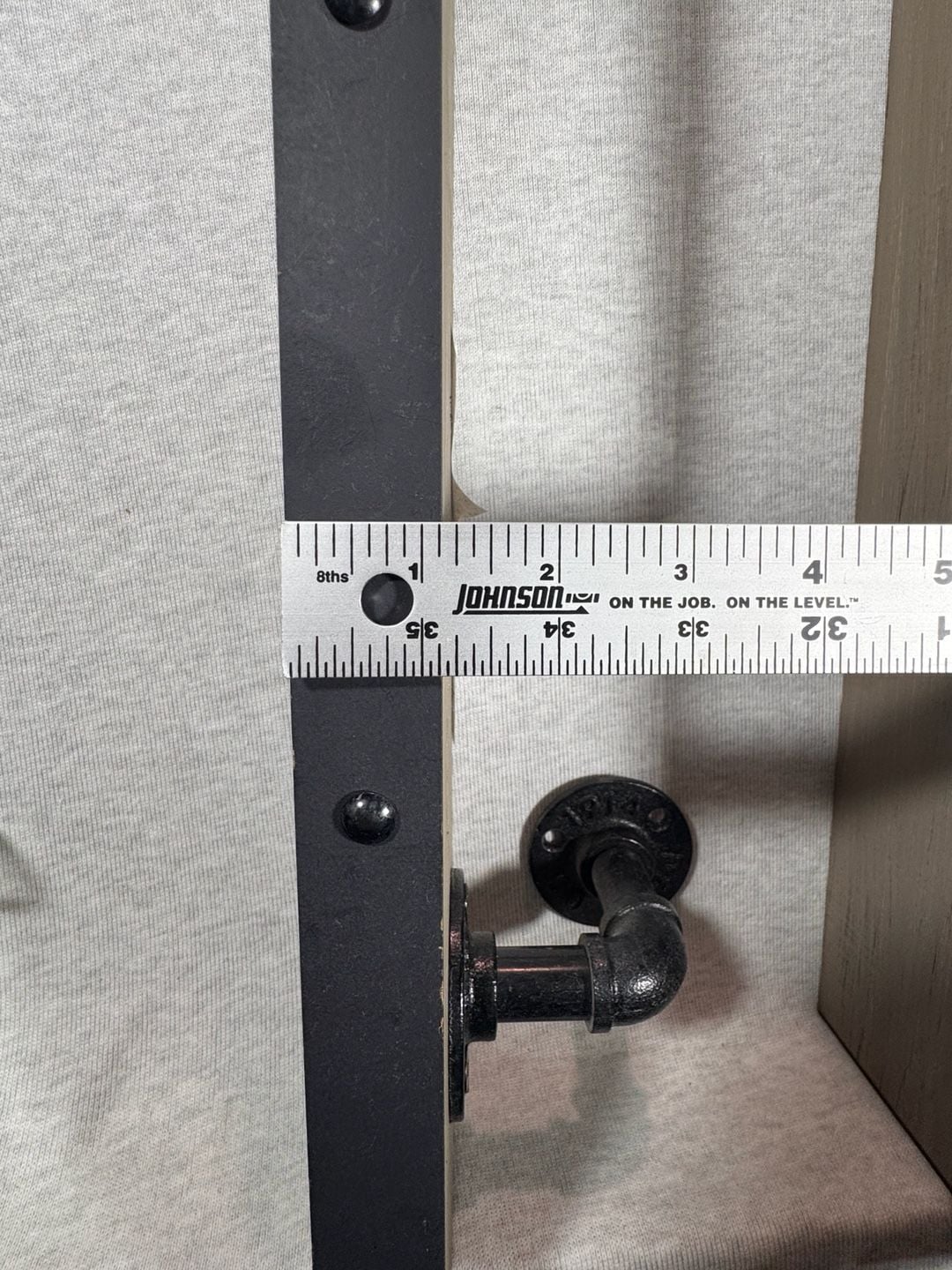 Hobby Lobby Industrial Pipe Wall Shelf Set 24x5 MDF Wood Black 2 Pcs 5