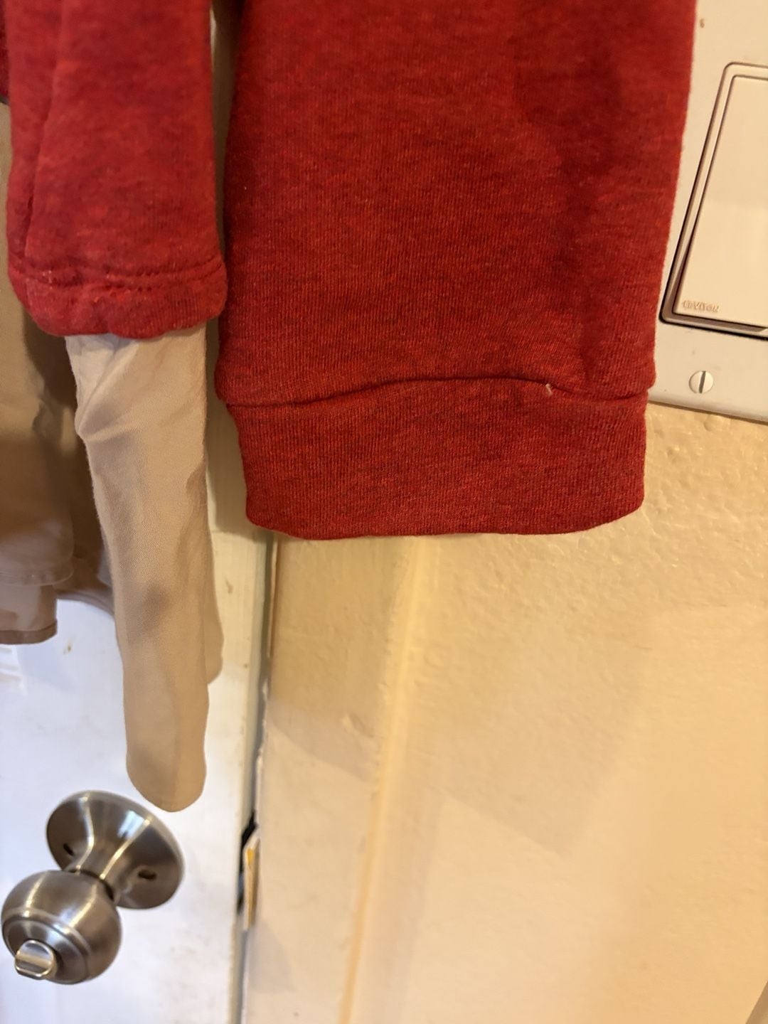 LOGO Lounge Layered Hem Sweatshirt Red 6