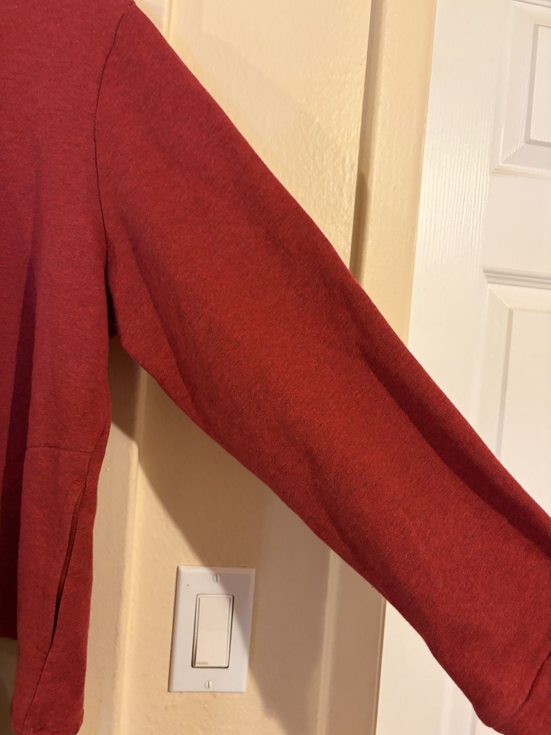 LOGO Lounge Layered Hem Sweatshirt Red 7