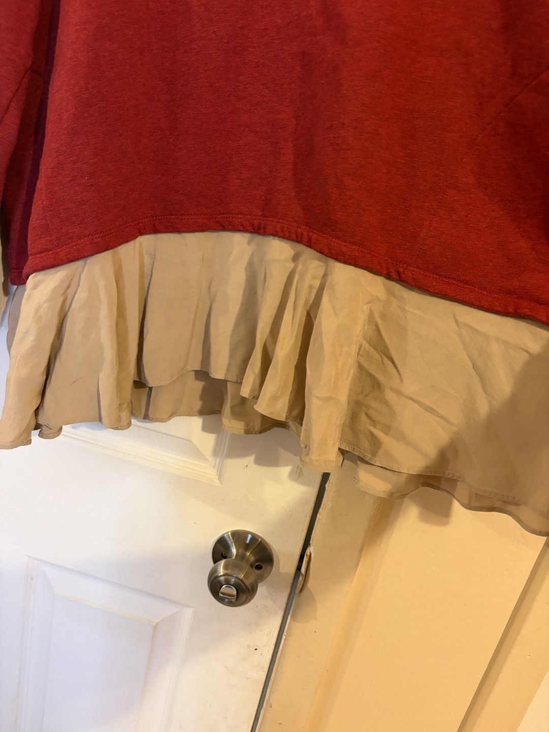 LOGO Lounge Layered Hem Sweatshirt Red 9